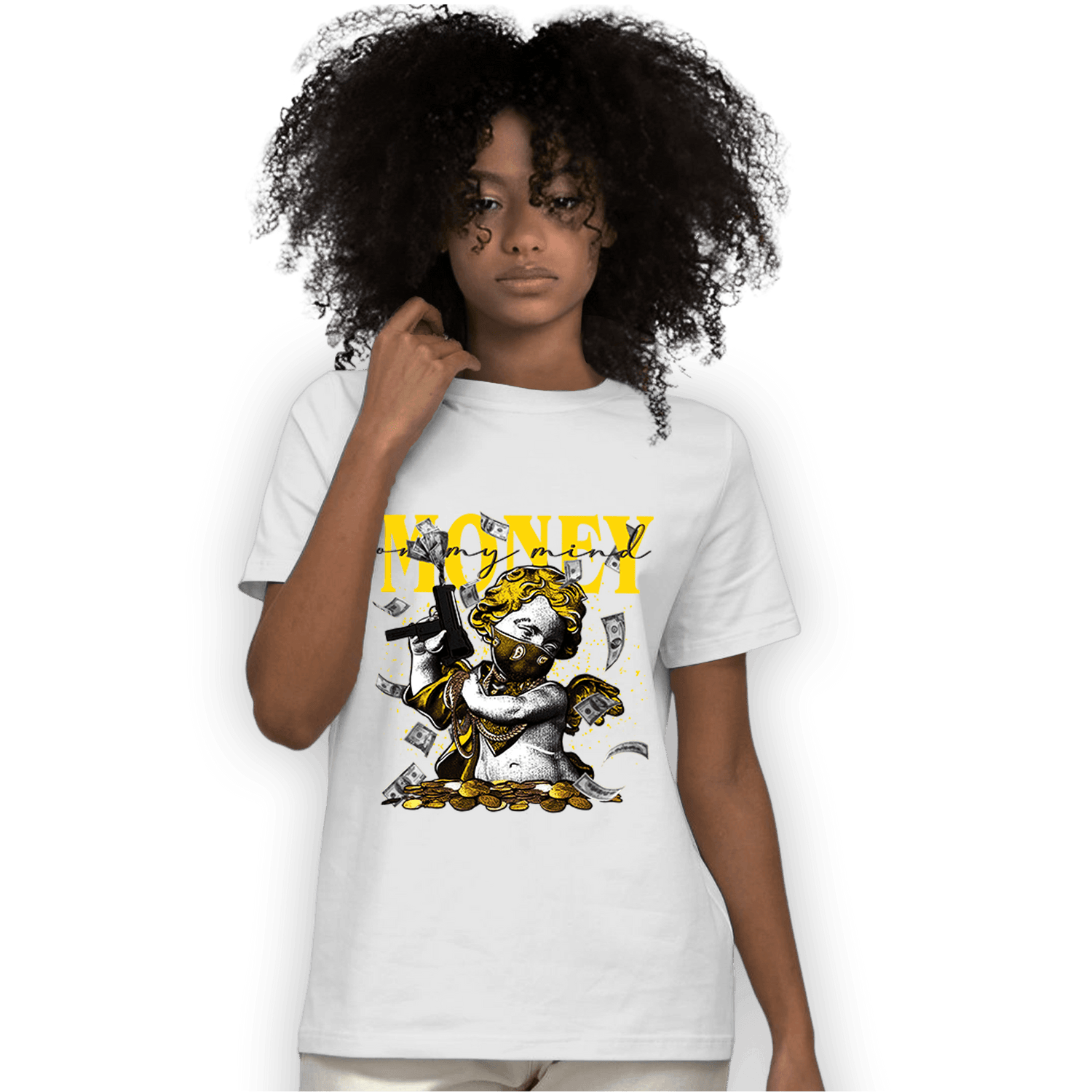 Thunder 4s T Shirt Match Money On My Mine Gang - NastyJamz