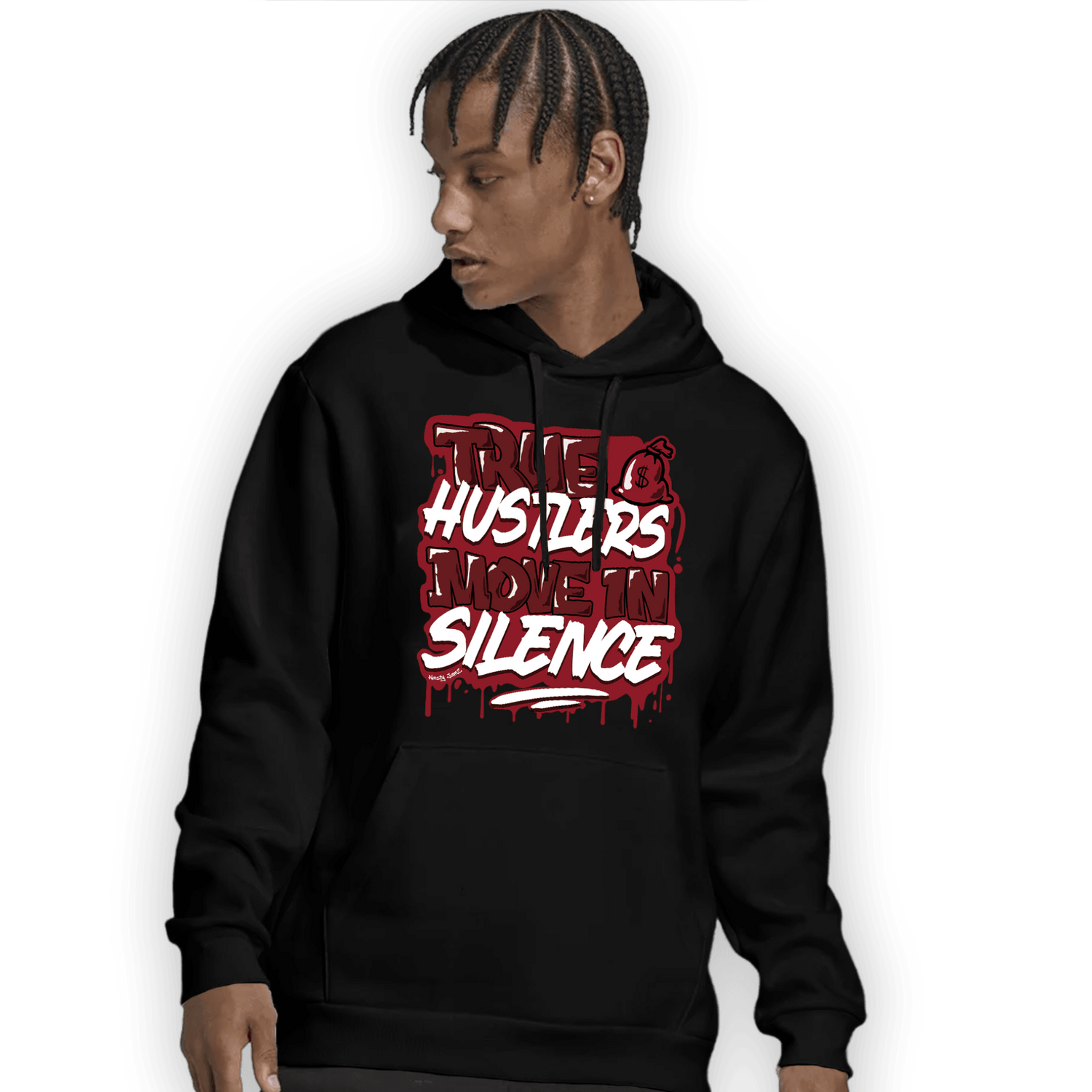 Cherry 12s Hoodie Match Move In Silence - NastyJamz