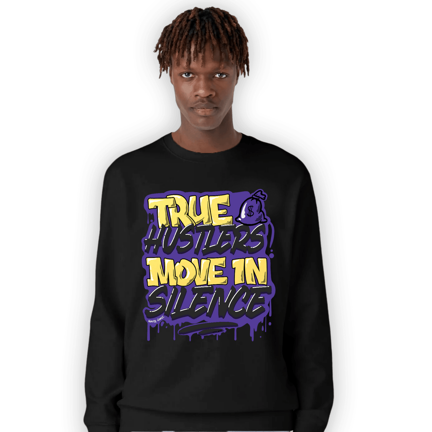 Field Purple 12s Sweatshirt Match Move In Silence - NastyJamz