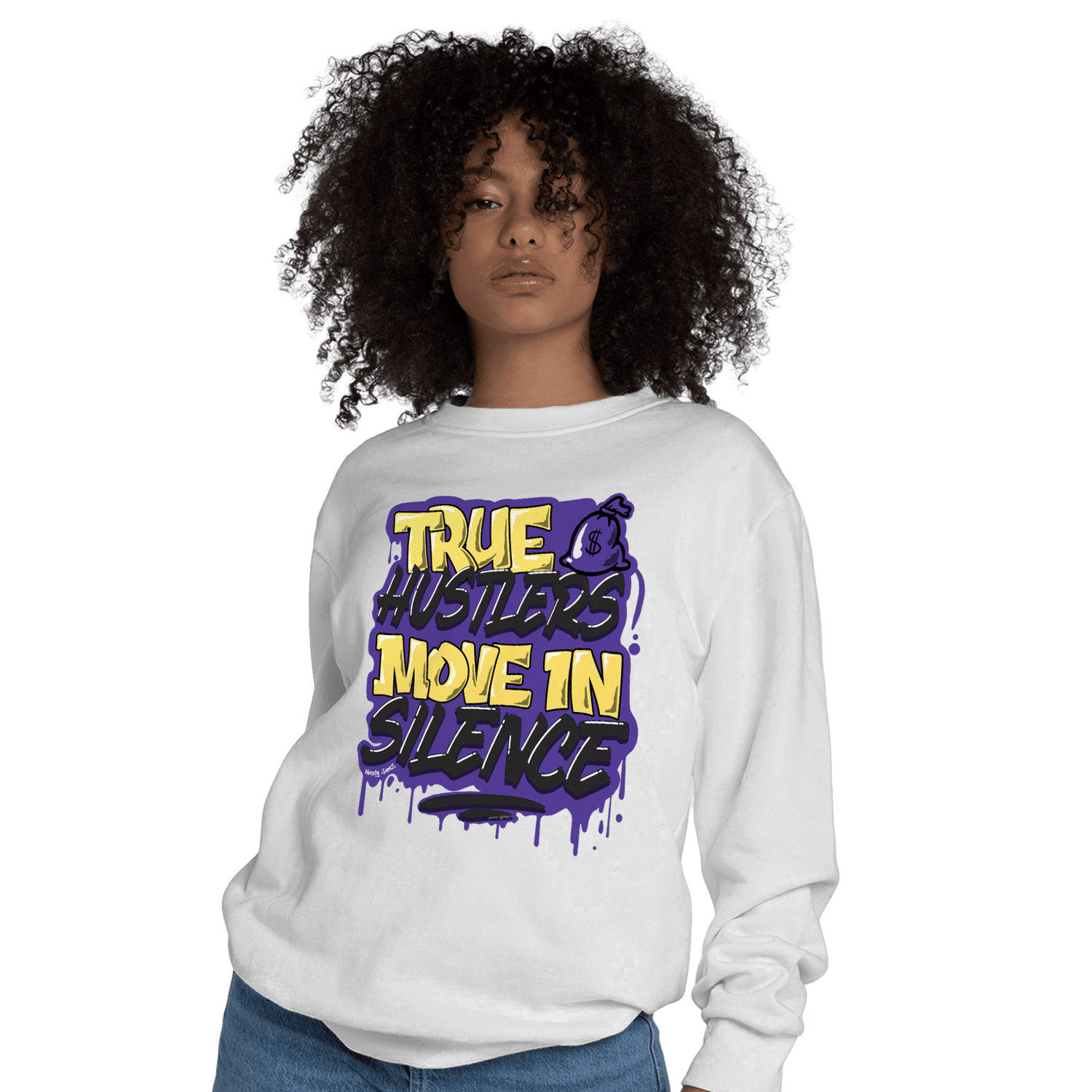 Field Purple 12s Sweatshirt Match Move In Silence - NastyJamz
