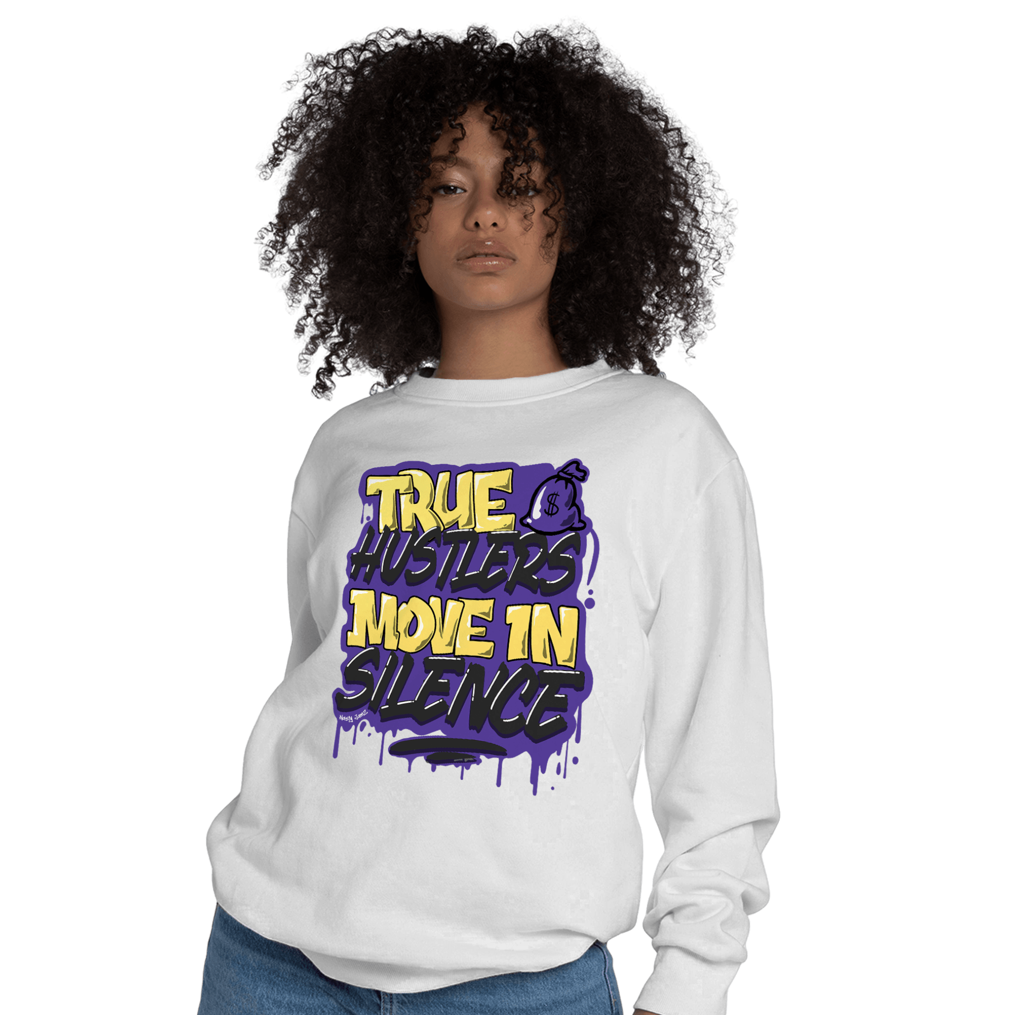 Field Purple 12s Sweatshirt Match Move In Silence - NastyJamz