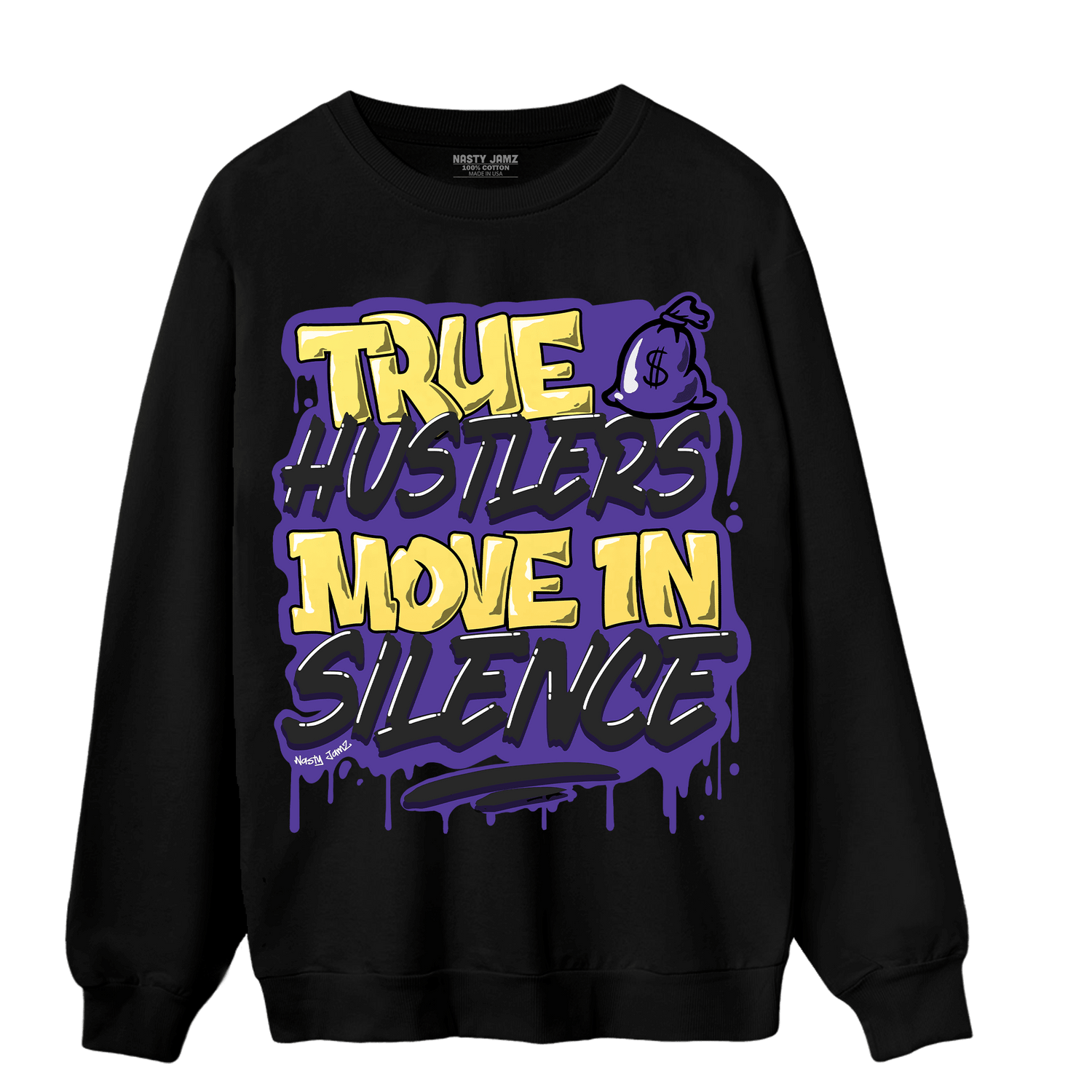 Field Purple 12s Sweatshirt Match Move In Silence - NastyJamz