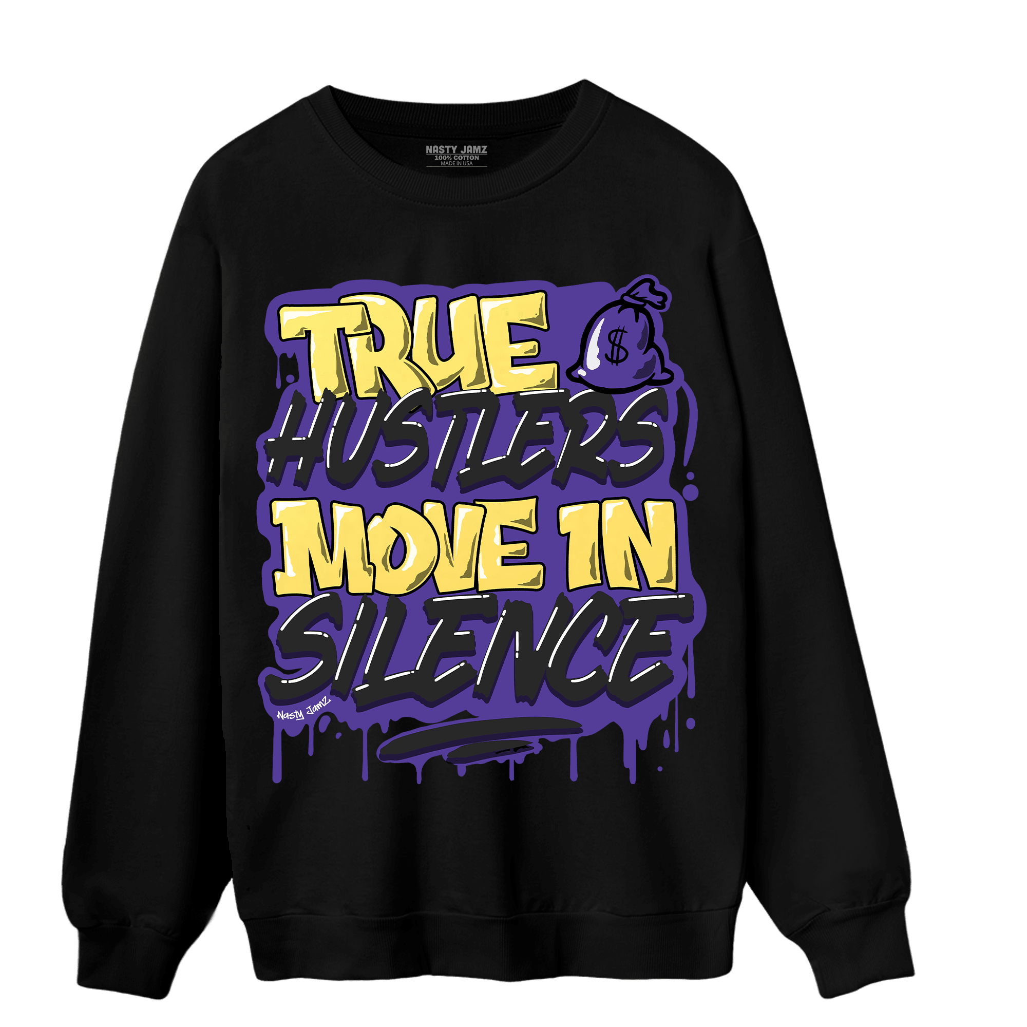 Field Purple 12s Sweatshirt Match Move In Silence - NastyJamz