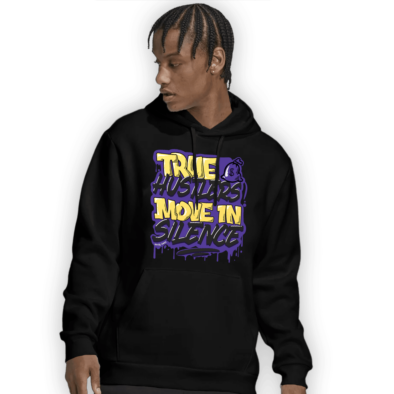 Field Purple 12s Hoodie Match Move In Silence - NastyJamz