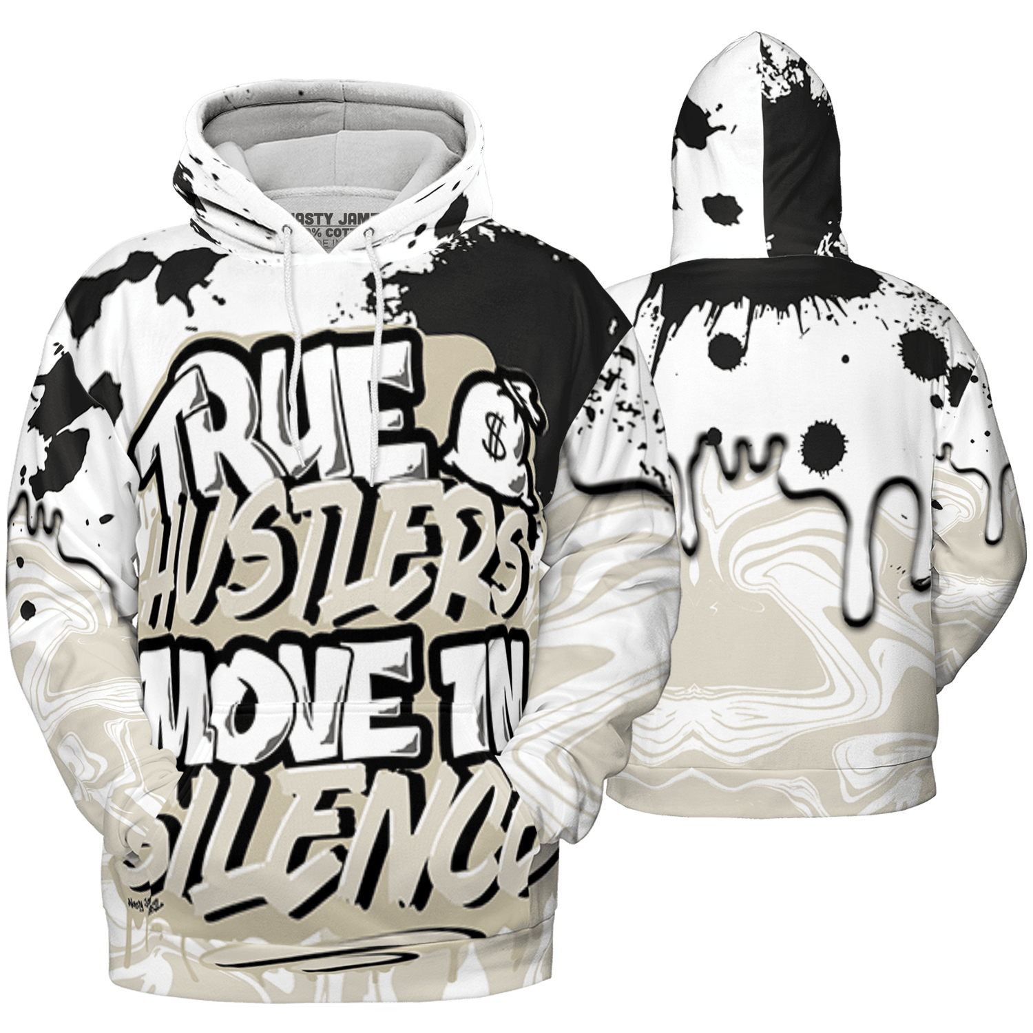 Gratitude 11s Hoodie Match Move In Silence 3D All-Over Print Color Splash - NastyJamz