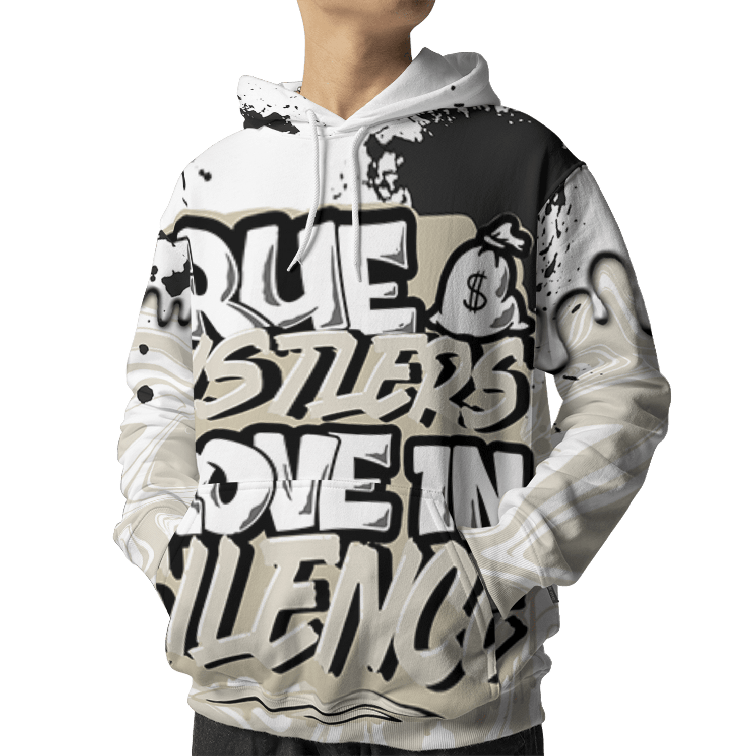 Gratitude 11s Hoodie Match Move In Silence 3D All-Over Print Color Splash - NastyJamz