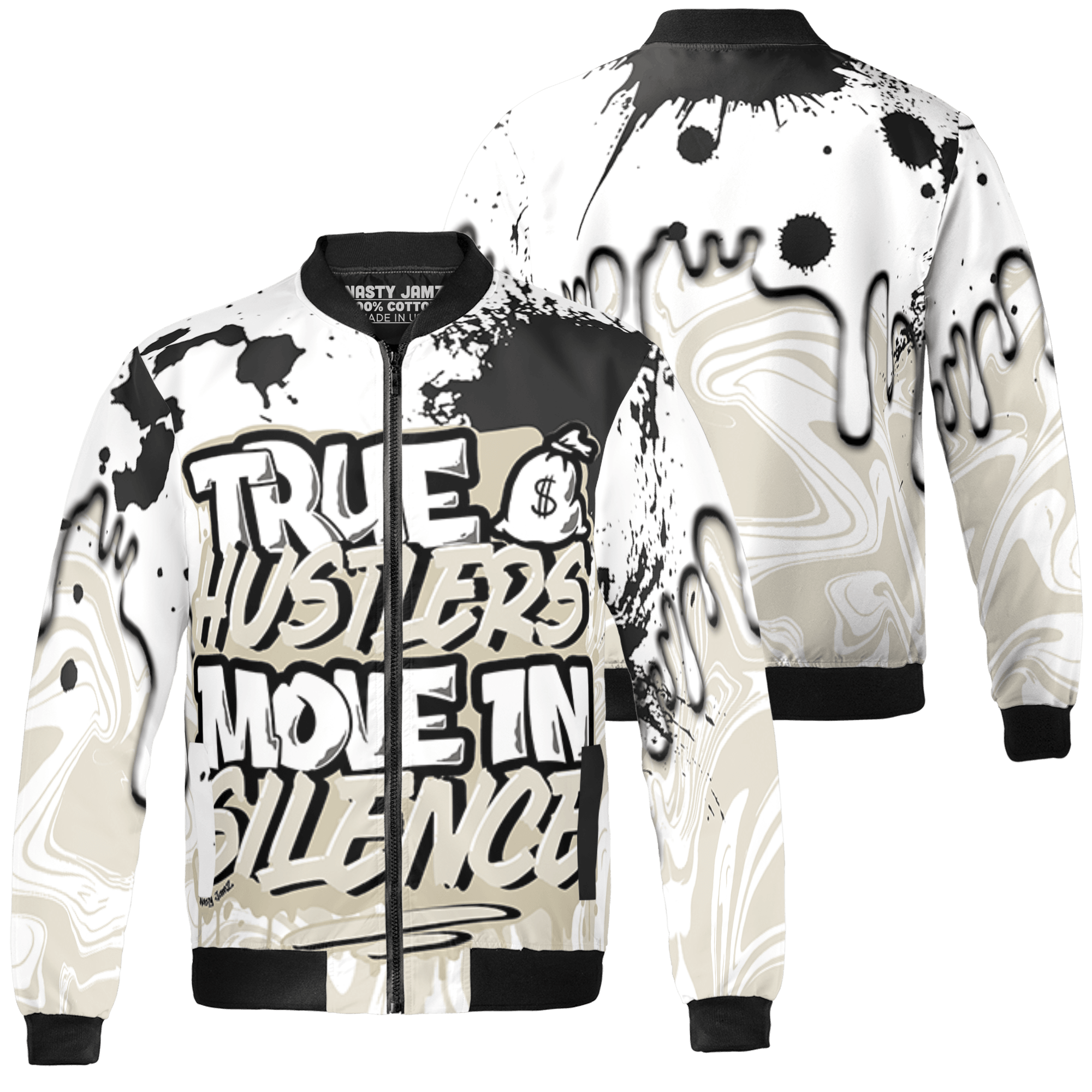 Gratitude 11s Jacket Match Move In Silence 3D All-Over Print Color Splash - NastyJamz