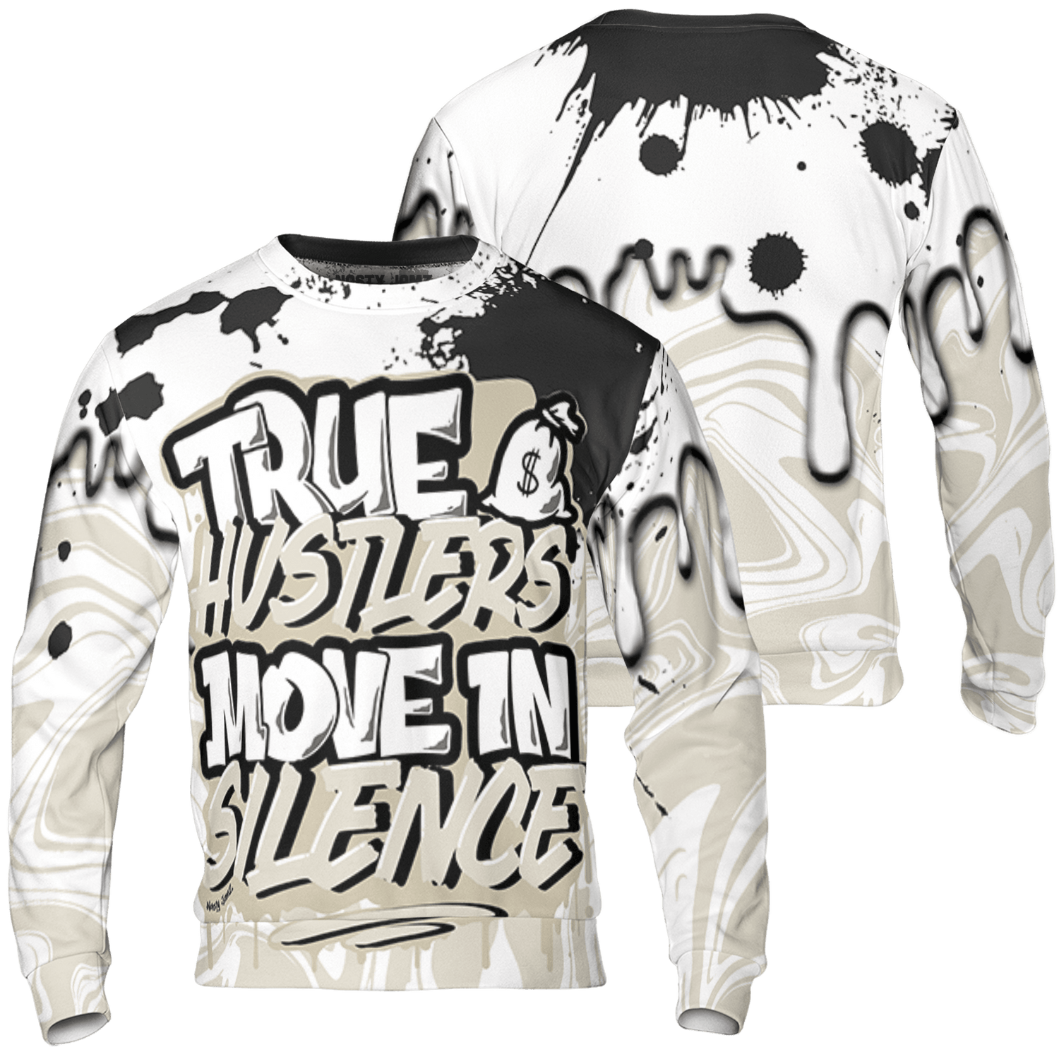Gratitude 11s Sweatshirt Match Move In Silence 3D All-Over Print Color Splash - NastyJamz