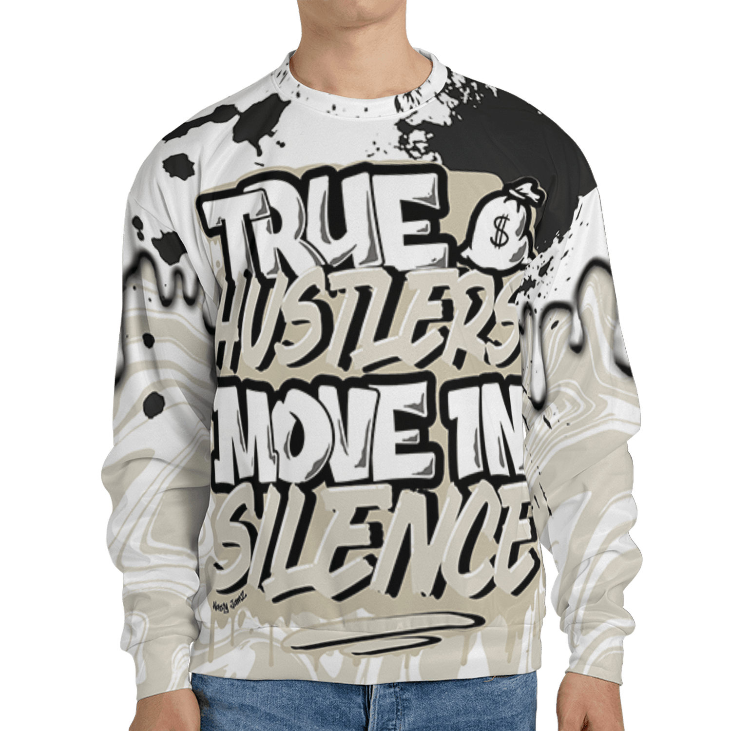 Gratitude 11s Sweatshirt Match Move In Silence 3D All-Over Print Color Splash - NastyJamz