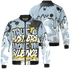 Blue Grey 13s Jacket Match Move In Silence 3D All-Over Print Color Splash - NastyJamz