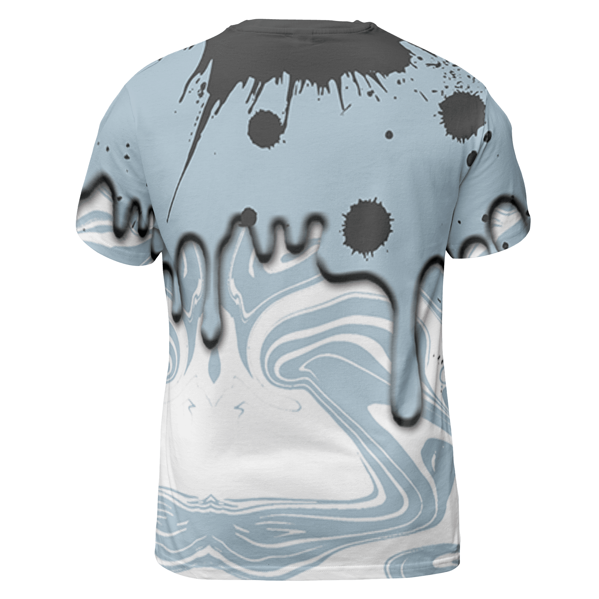 Blue Grey 13s T Shirt Match Move In Silence 3D All-Over Print Color Splash - NastyJamz