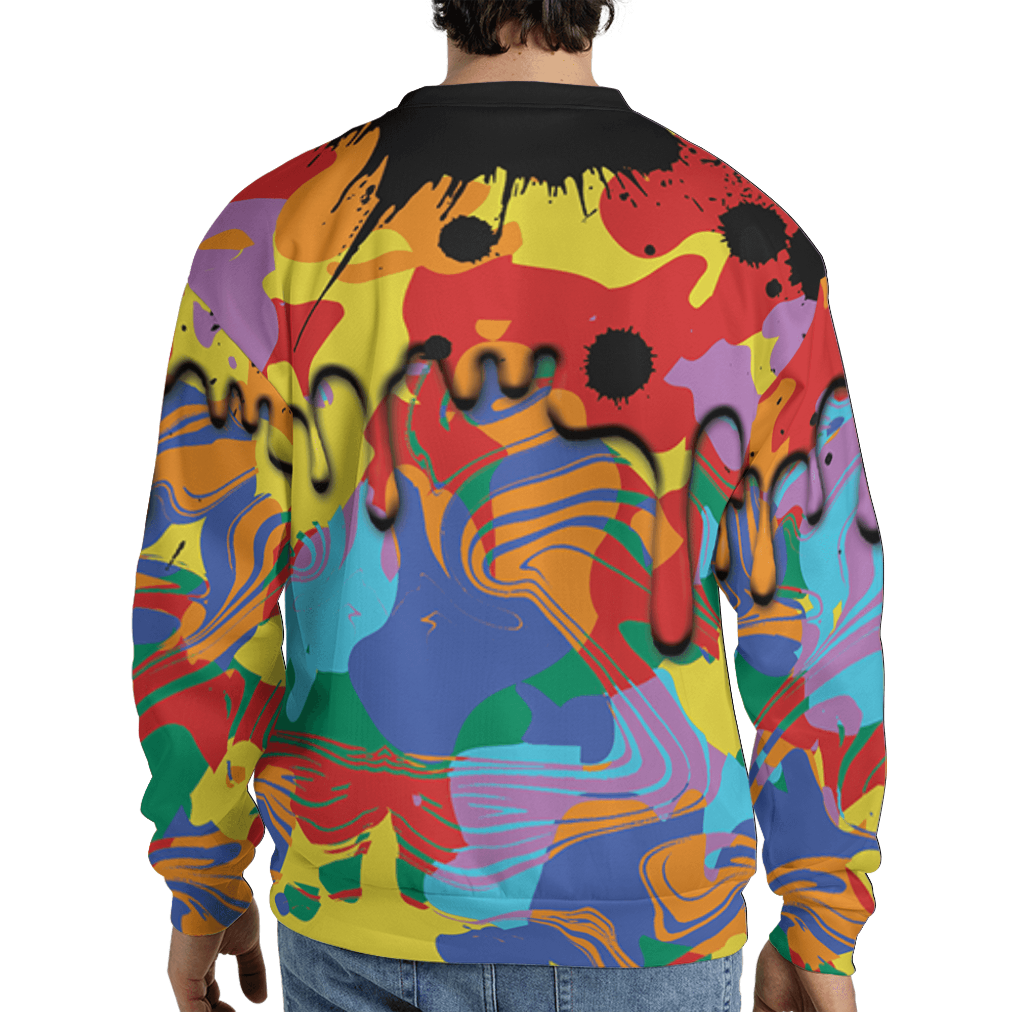 Mid GS Six Championships 1s Sweatshirt Match Move In Silence 3D All-Over Print Color Splash - NastyJamz