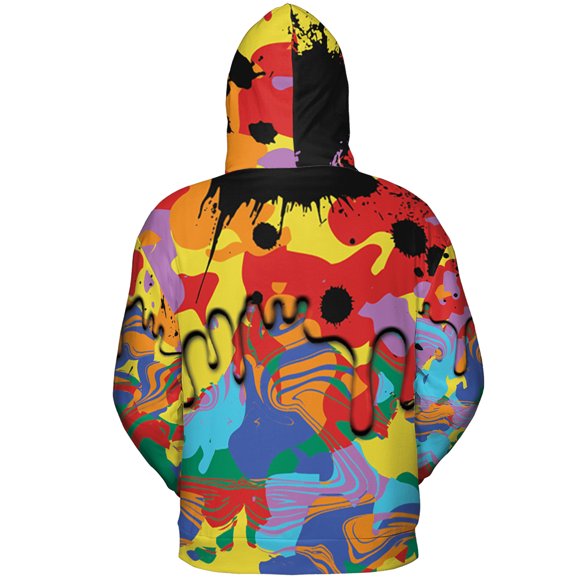 Mid GS Six Championships 1s Hoodie Match Move In Silence 3D All-Over Print Color Splash - NastyJamz