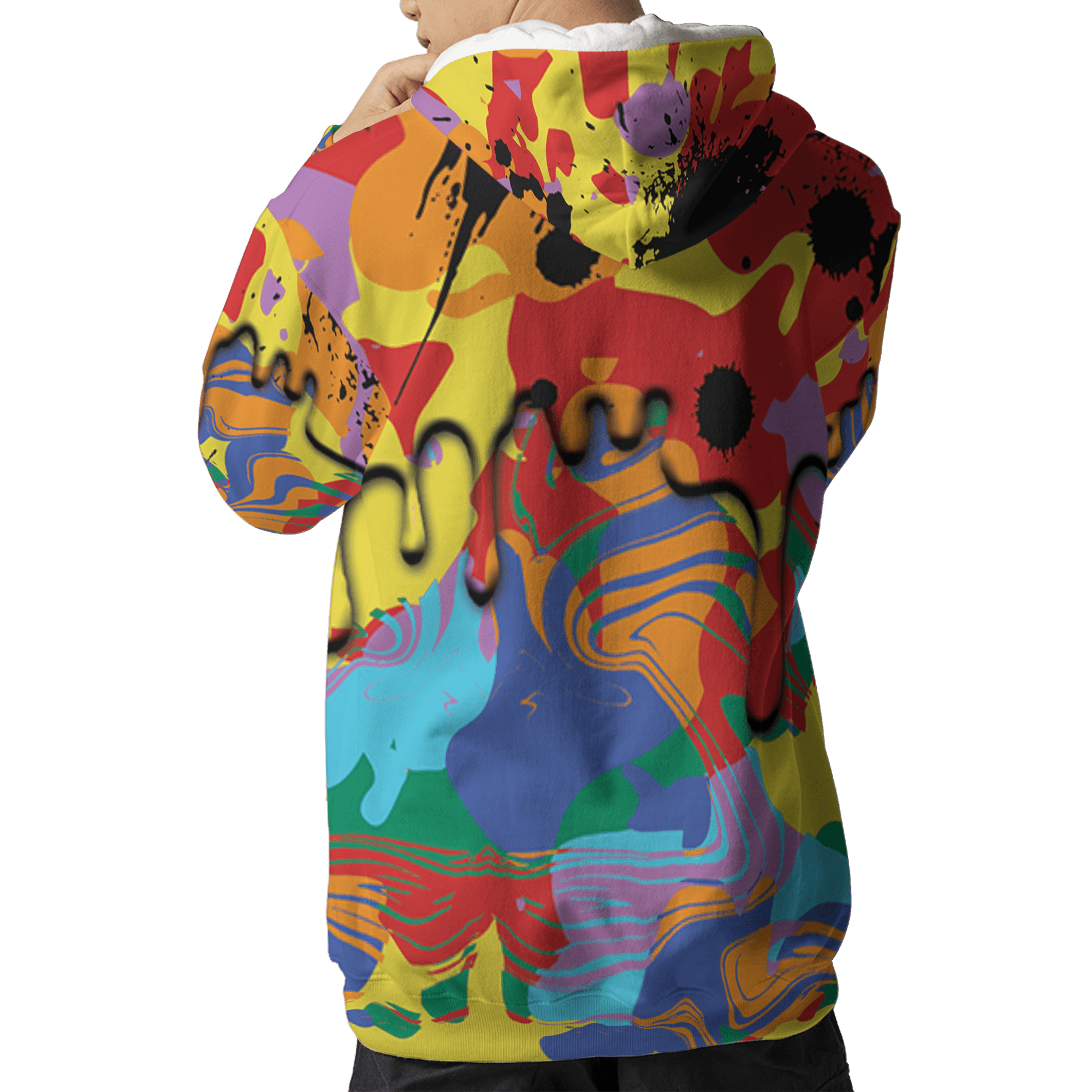 Mid GS Six Championships 1s Hoodie Match Move In Silence 3D All-Over Print Color Splash - NastyJamz