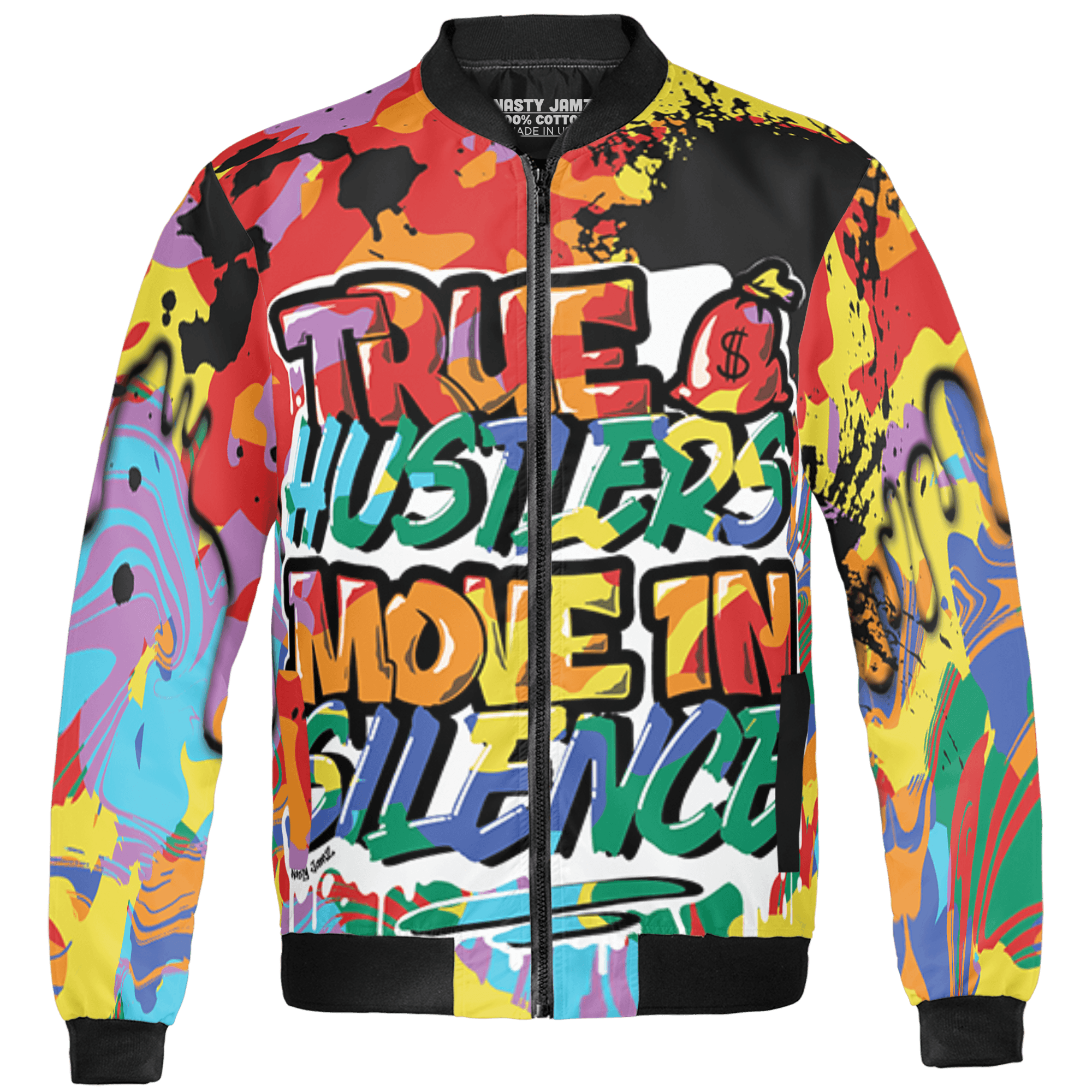 Mid GS Six Championships 1s Jacket Match Move In Silence 3D All-Over Print Color Splash - NastyJamz