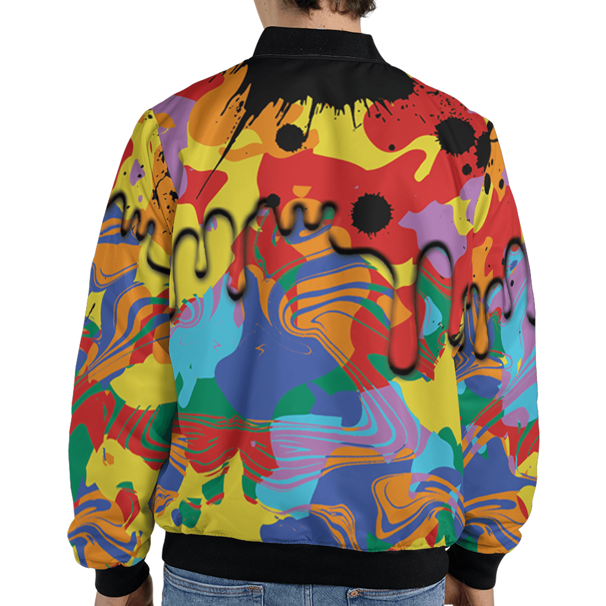 Mid GS Six Championships 1s Jacket Match Move In Silence 3D All-Over Print Color Splash - NastyJamz