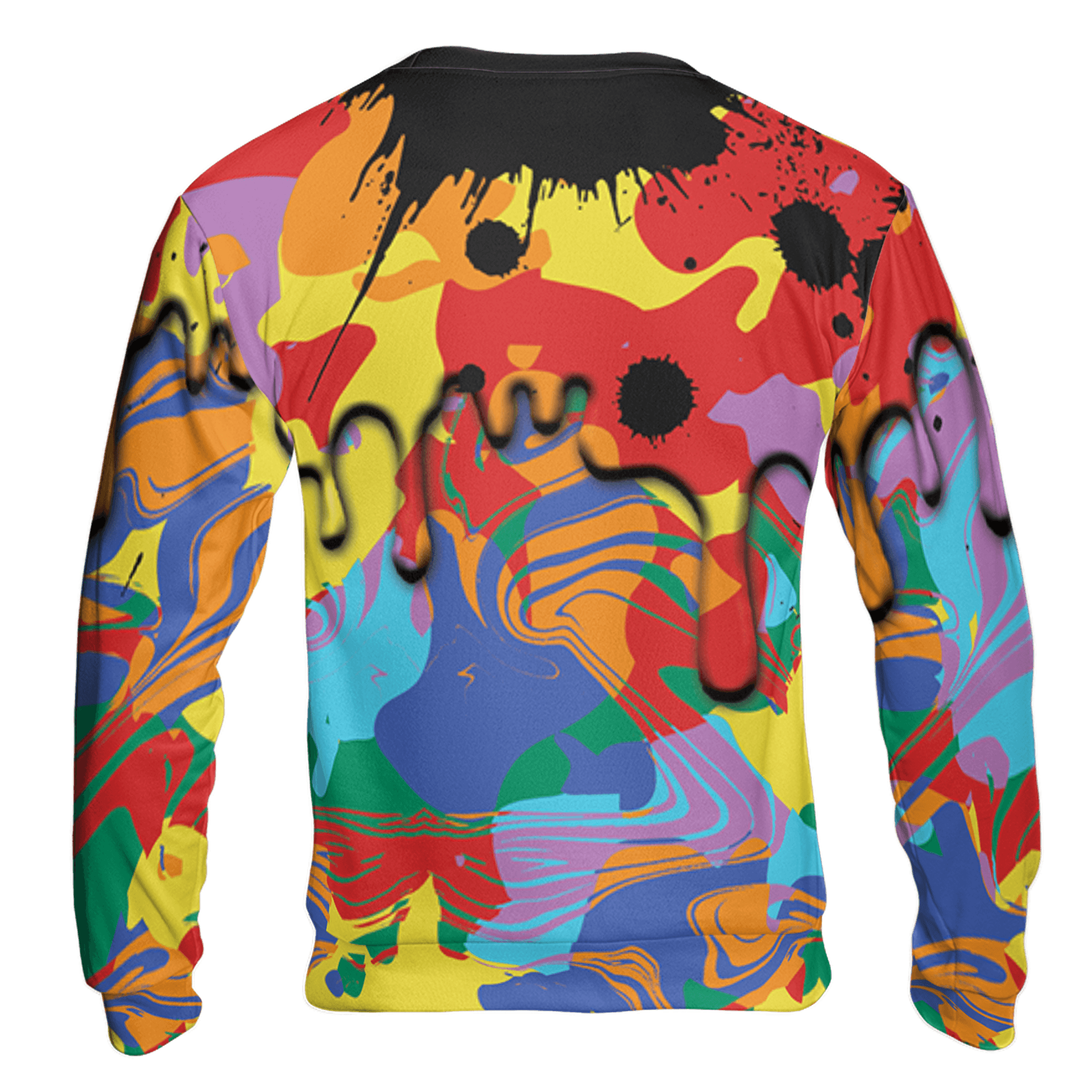 Mid GS Six Championships 1s Sweatshirt Match Move In Silence 3D All-Over Print Color Splash - NastyJamz