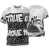 Retro High OG Black White 1s T Shirt Match Move In Silence 3D All-Over Print Color Splash - NastyJamz