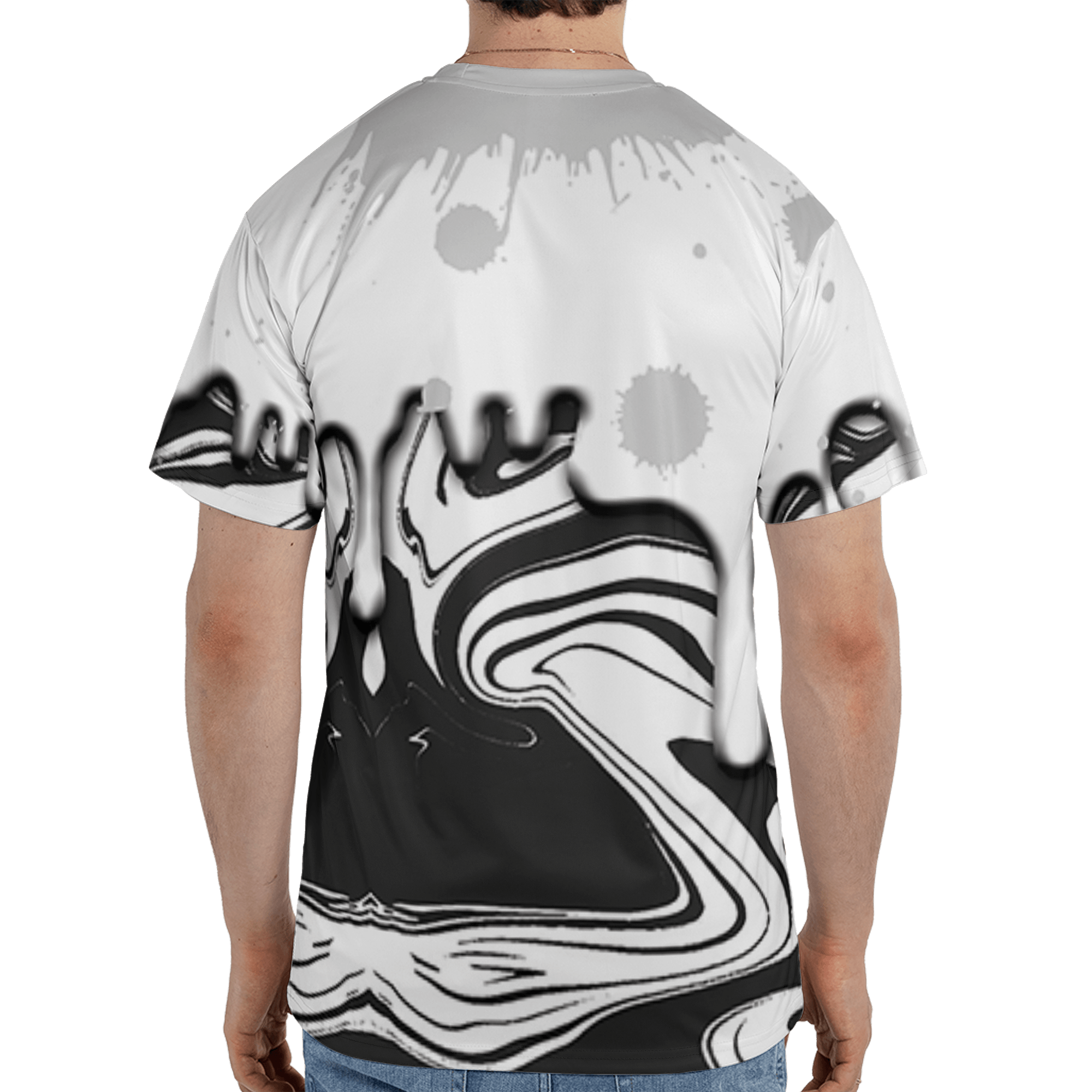 Retro High OG Black White 1s T Shirt Match Move In Silence 3D All-Over Print Color Splash - NastyJamz
