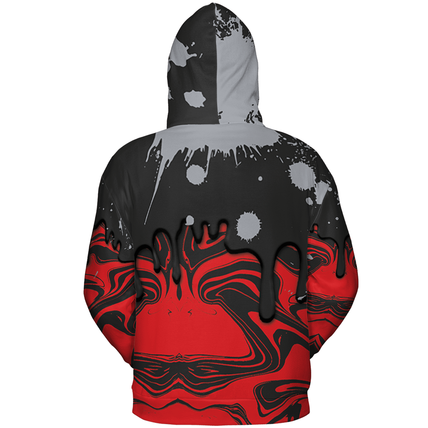 Bred Reimagined 4s Hoodie Match Move In Silence 3D All-Over Print Color Splash - NastyJamz
