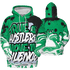 Lucky Green 5s Hoodie Match Move In Silence 3D All-Over Print Color Splash - NastyJamz