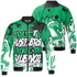 Lucky Green 5s Jacket Match Move In Silence 3D All-Over Print Color Splash - NastyJamz