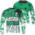 Lucky Green 5s Sweatshirt Match Move In Silence 3D All-Over Print Color Splash - NastyJamz