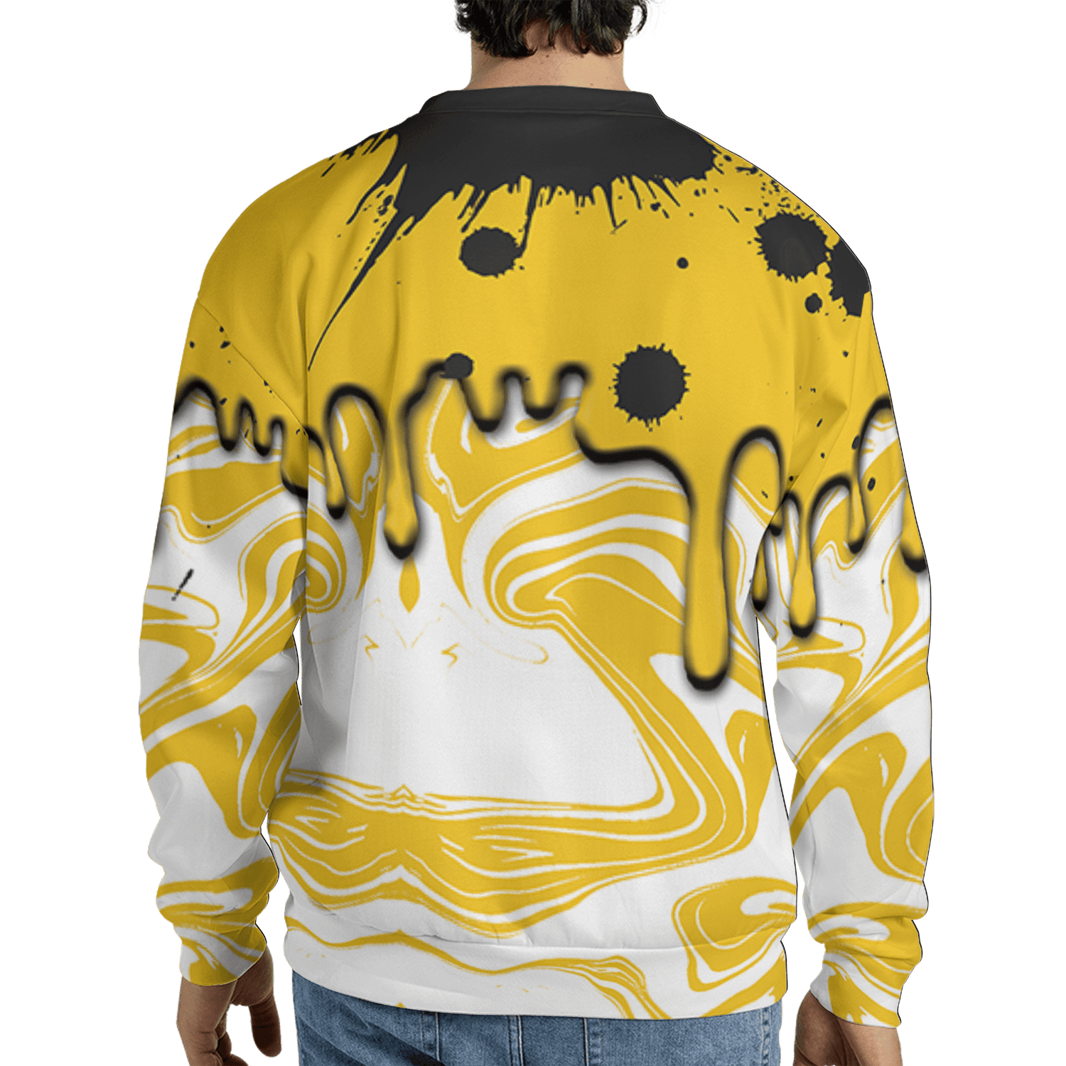 Yellow Ochre 6s Sweatshirt Match Move In Silence 3D All-Over Print Color Splash - NastyJamz