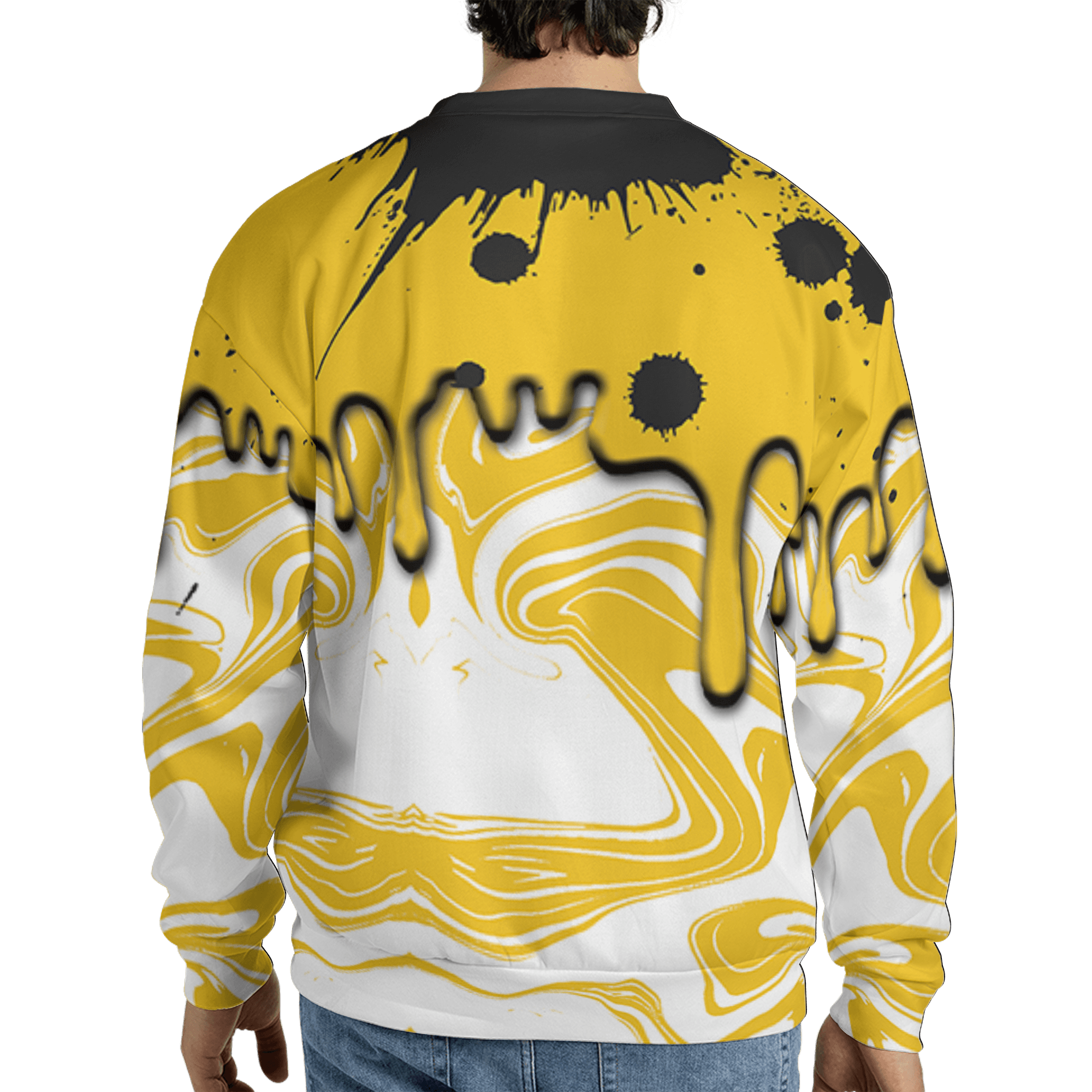 Yellow Ochre 6s Sweatshirt Match Move In Silence 3D All-Over Print Color Splash - NastyJamz