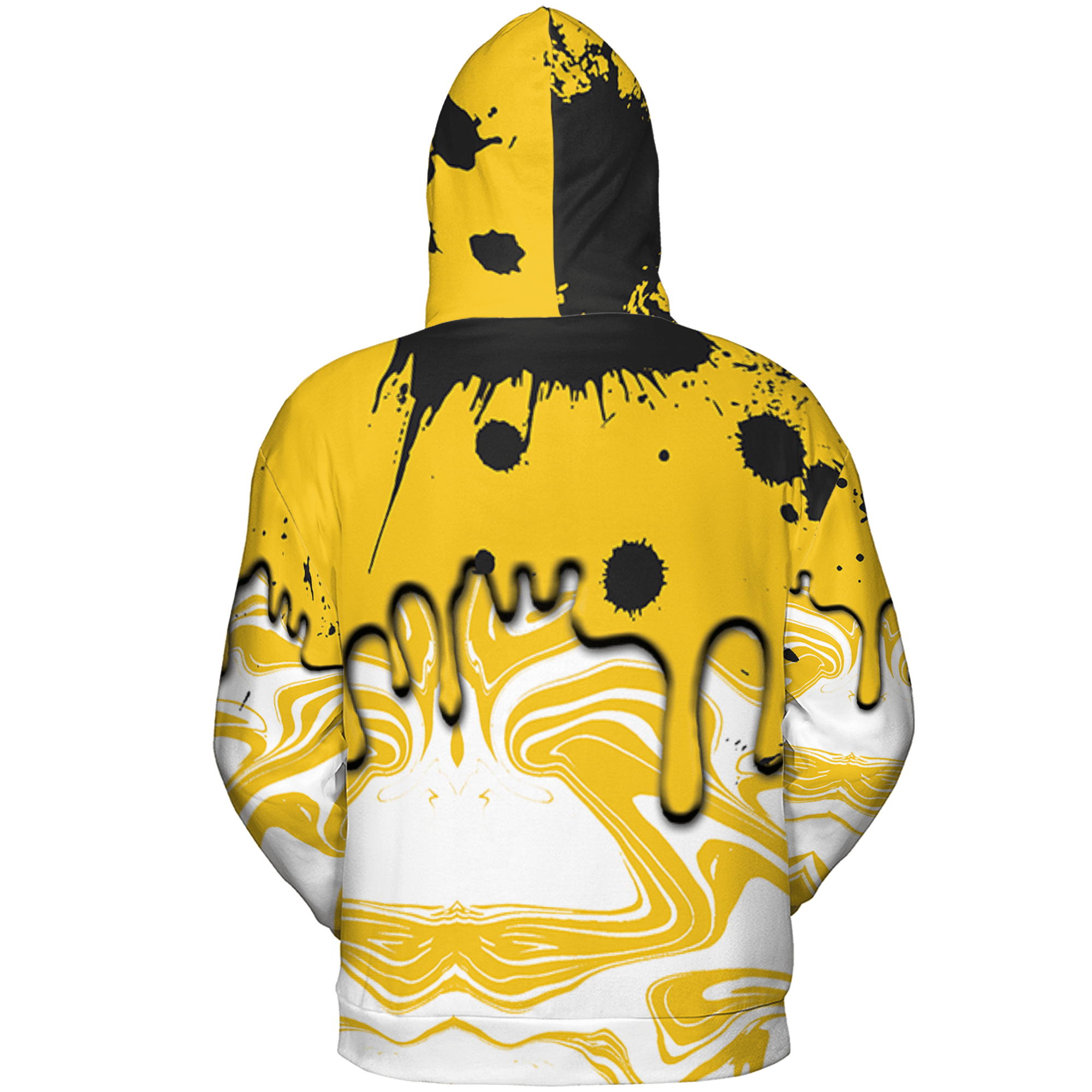 Yellow Ochre 6s Hoodie Match Move In Silence 3D All-Over Print Color Splash - NastyJamz