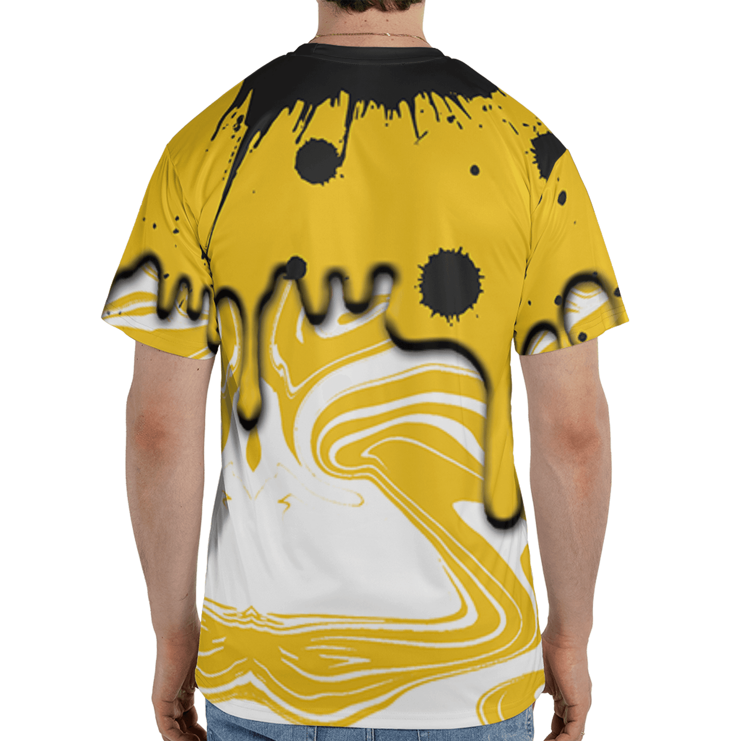 Yellow Ochre 6s T Shirt Match Move In Silence 3D All-Over Print Color Splash - NastyJamz