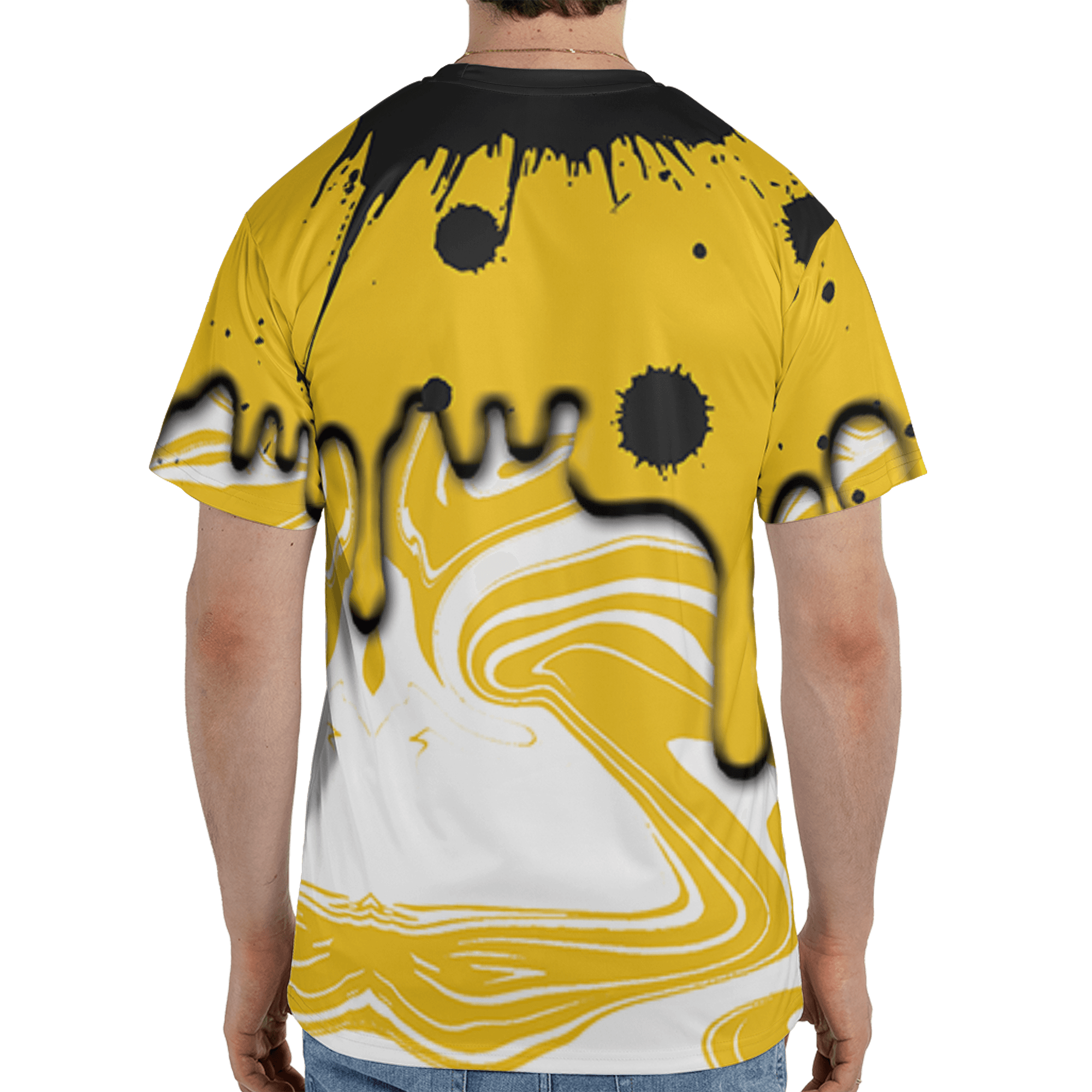 Yellow Ochre 6s T Shirt Match Move In Silence 3D All-Over Print Color Splash - NastyJamz