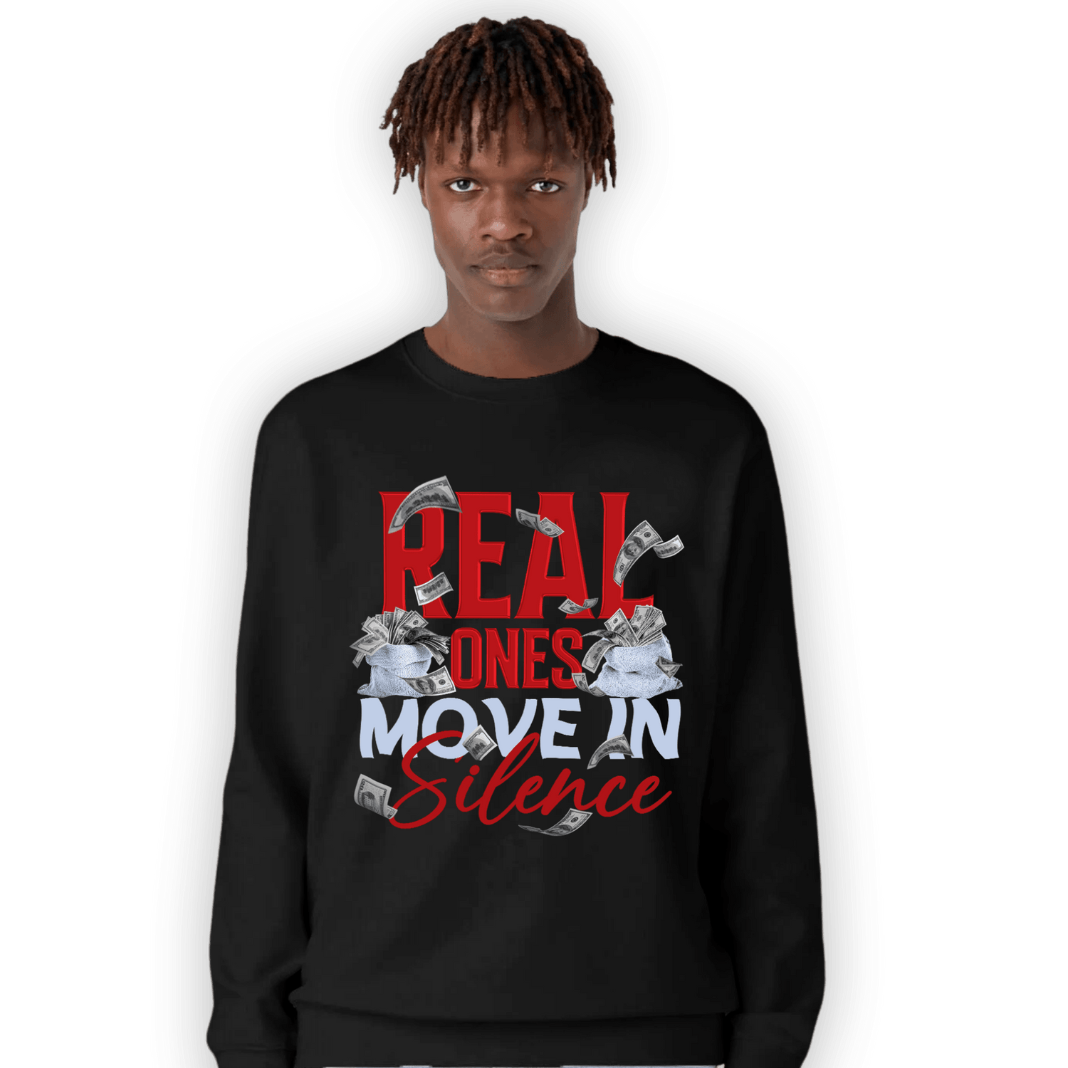 Cherry 11s Sweatshirt Match Move In Silence Money - NastyJamz