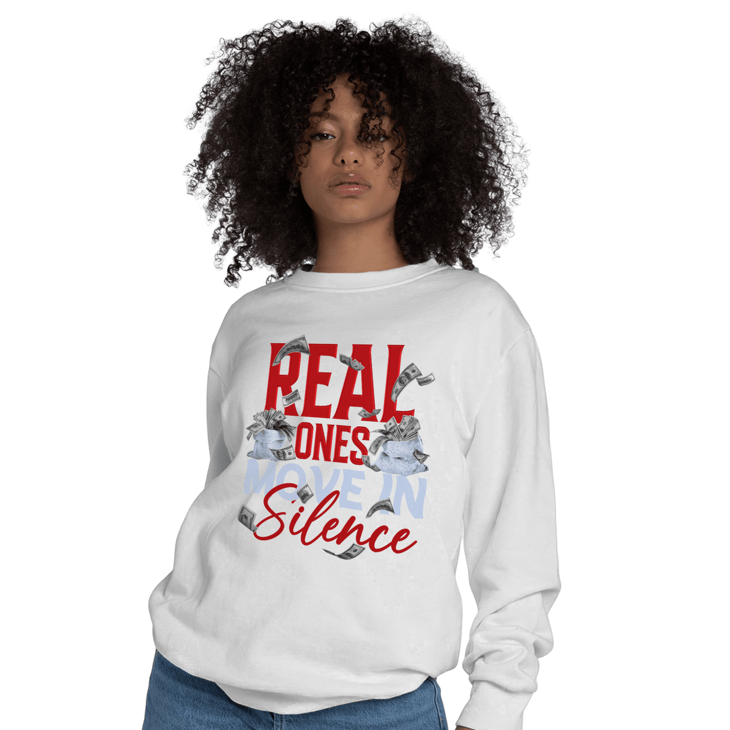 Cherry 11s Sweatshirt Match Move In Silence Money - NastyJamz