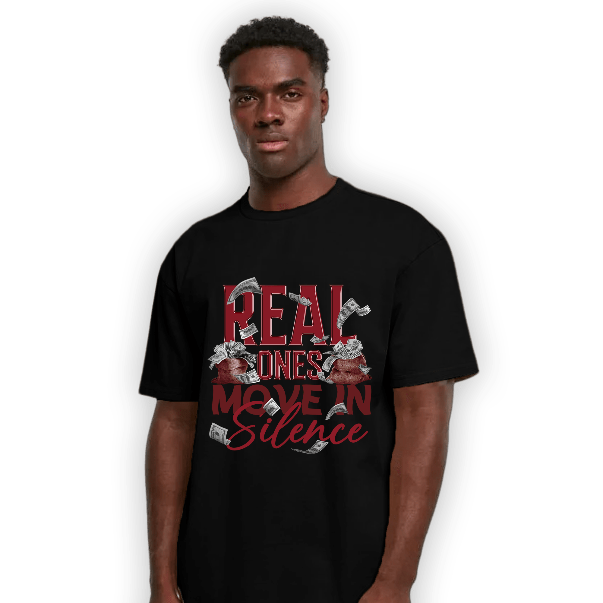 Cherry 12s T Shirt Match Move In Silence Money - NastyJamz