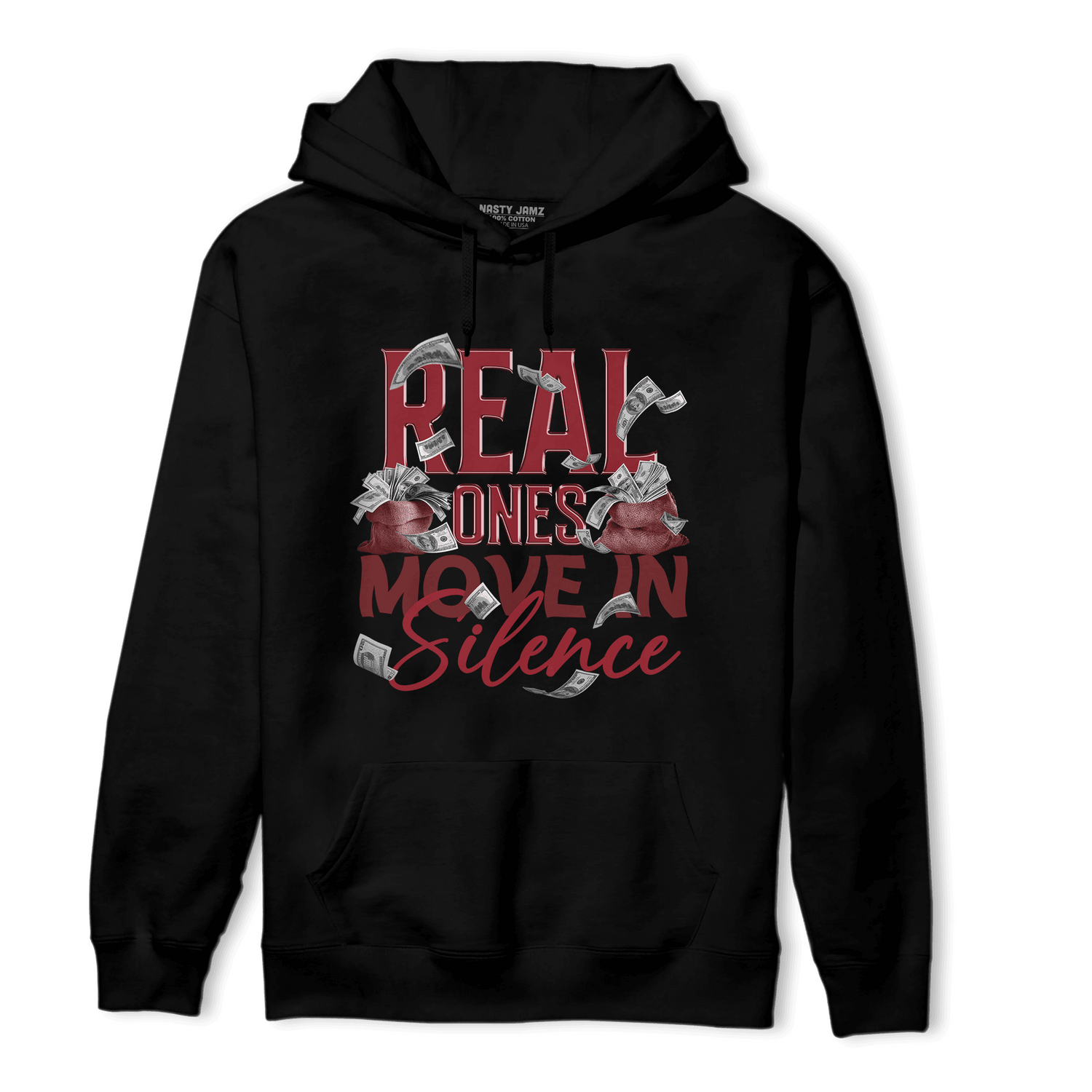 Cherry 12s Hoodie Match Move In Silence Money - NastyJamz