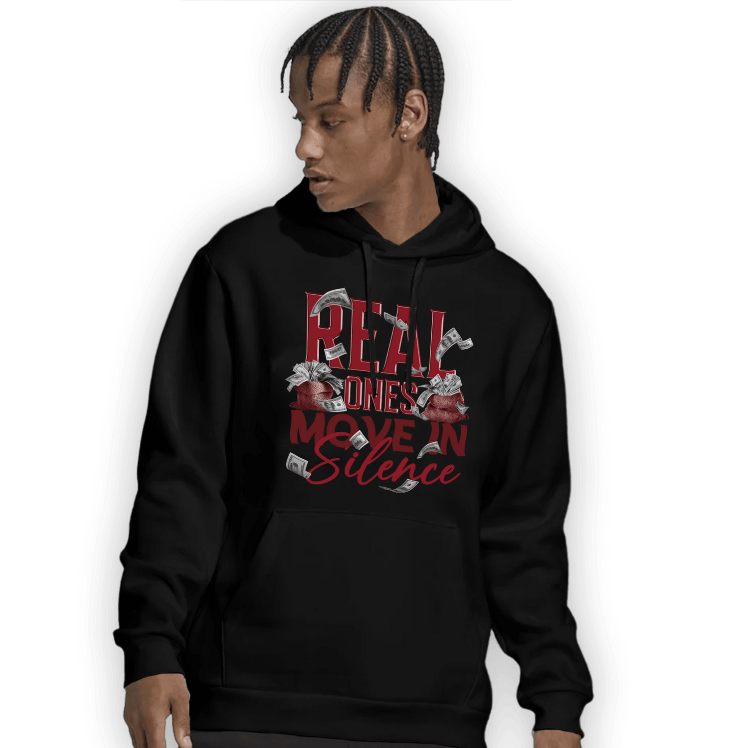 Cherry 12s Hoodie Match Move In Silence Money - NastyJamz