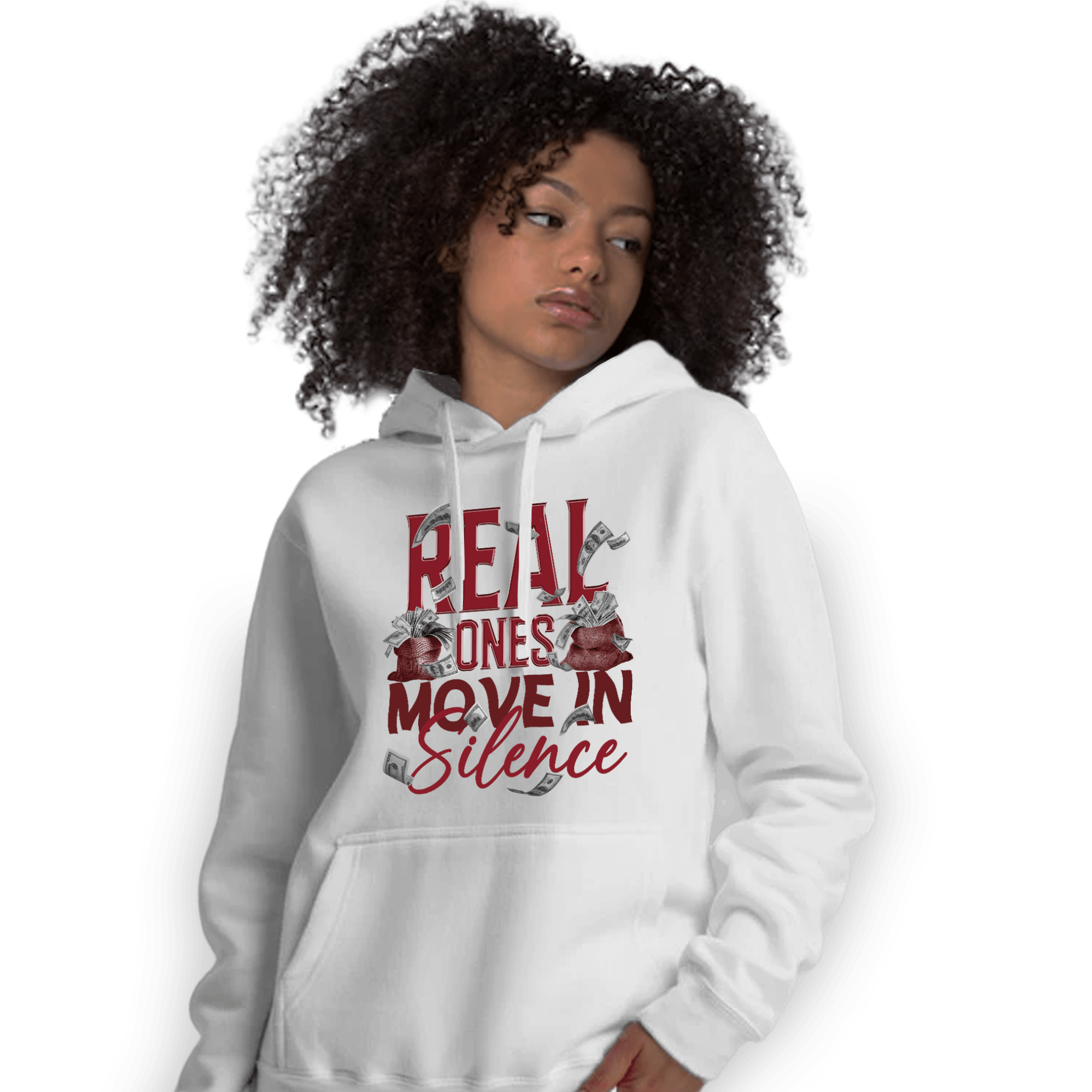 Cherry 12s Hoodie Match Move In Silence Money - NastyJamz
