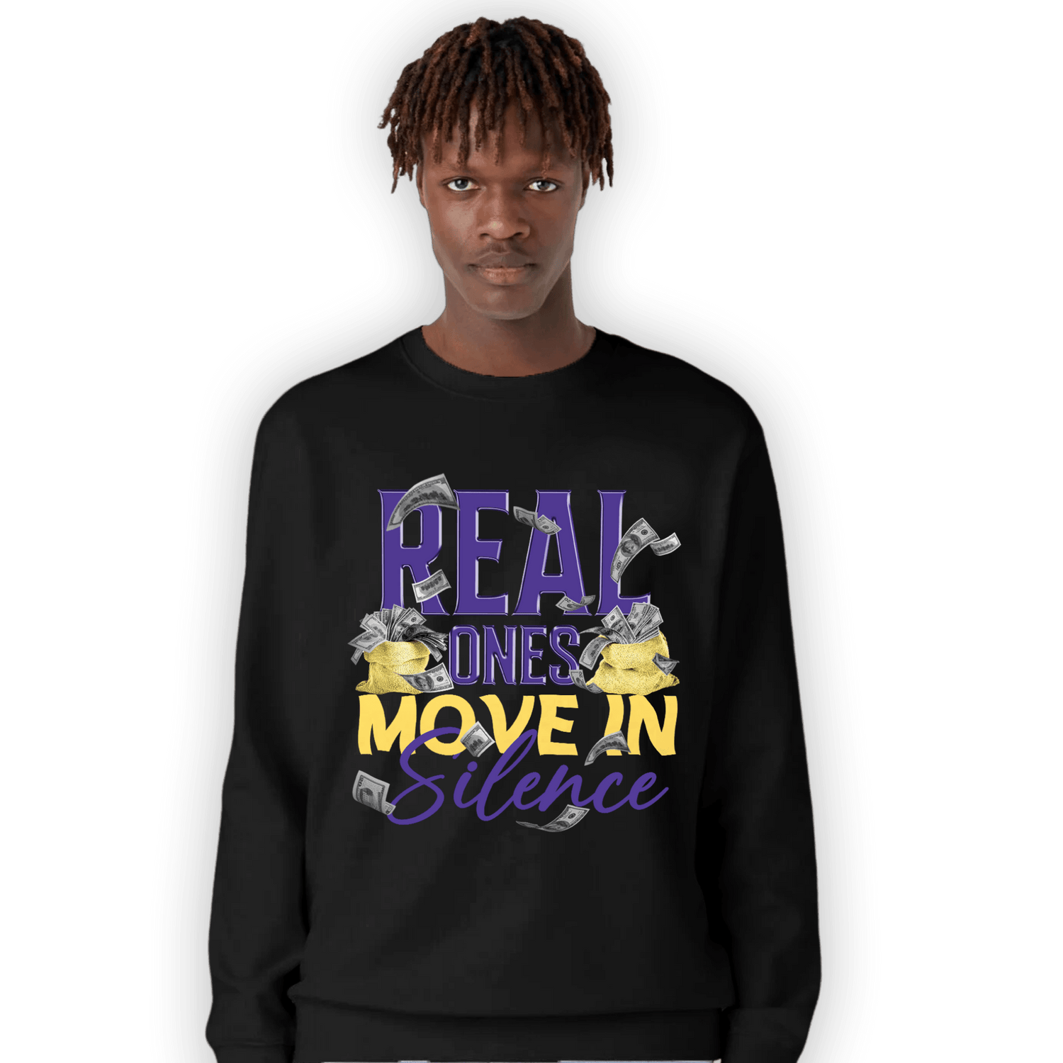Field Purple 12s Sweatshirt Match Move In Silence Money - NastyJamz