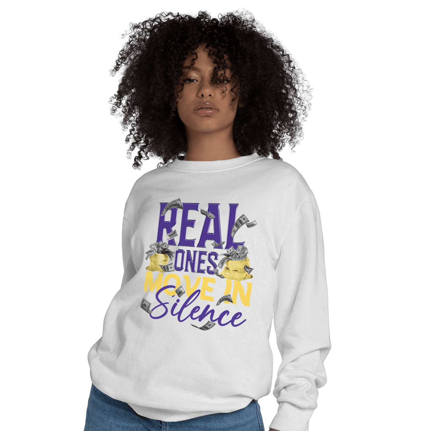 Field Purple 12s Sweatshirt Match Move In Silence Money - NastyJamz