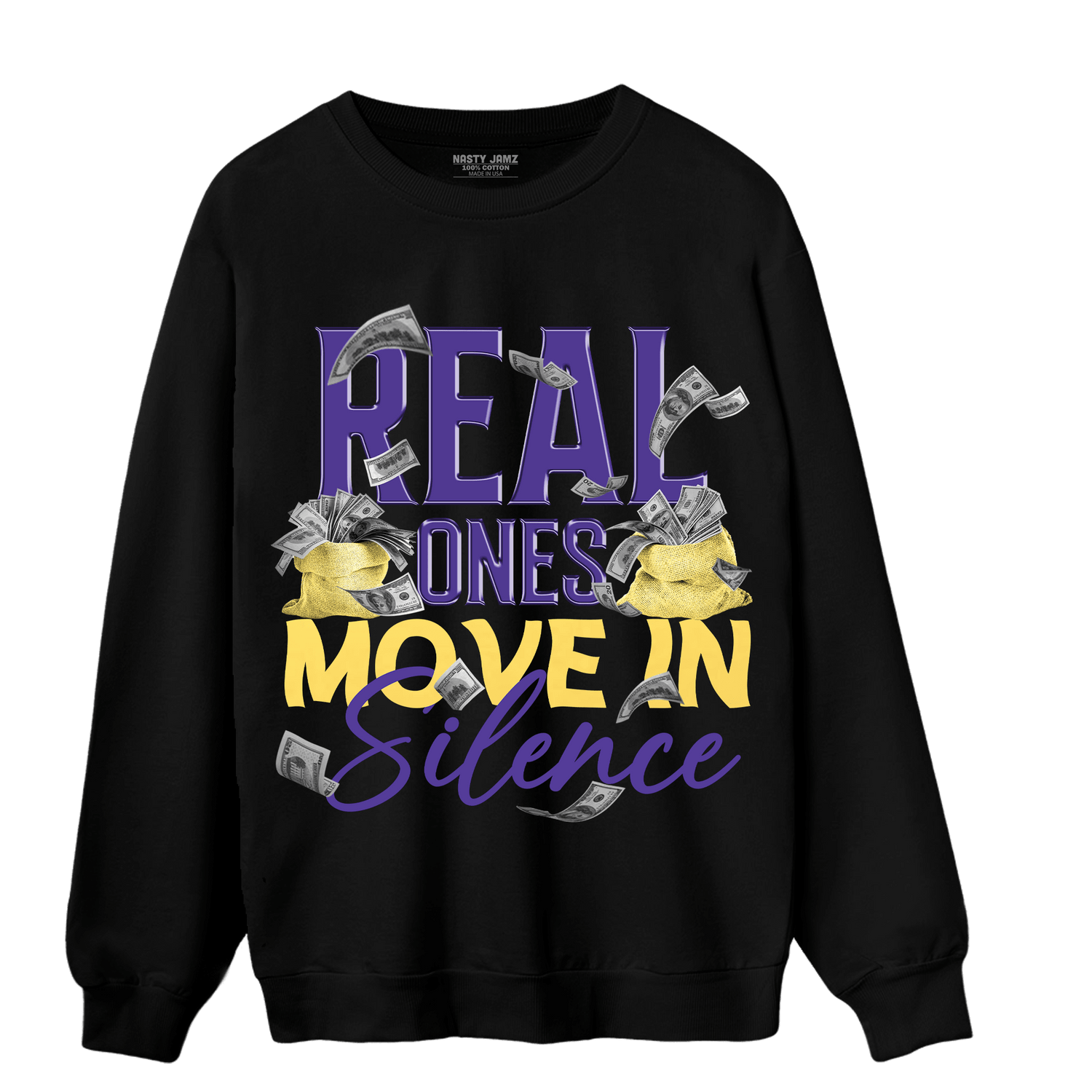 Field Purple 12s Sweatshirt Match Move In Silence Money - NastyJamz