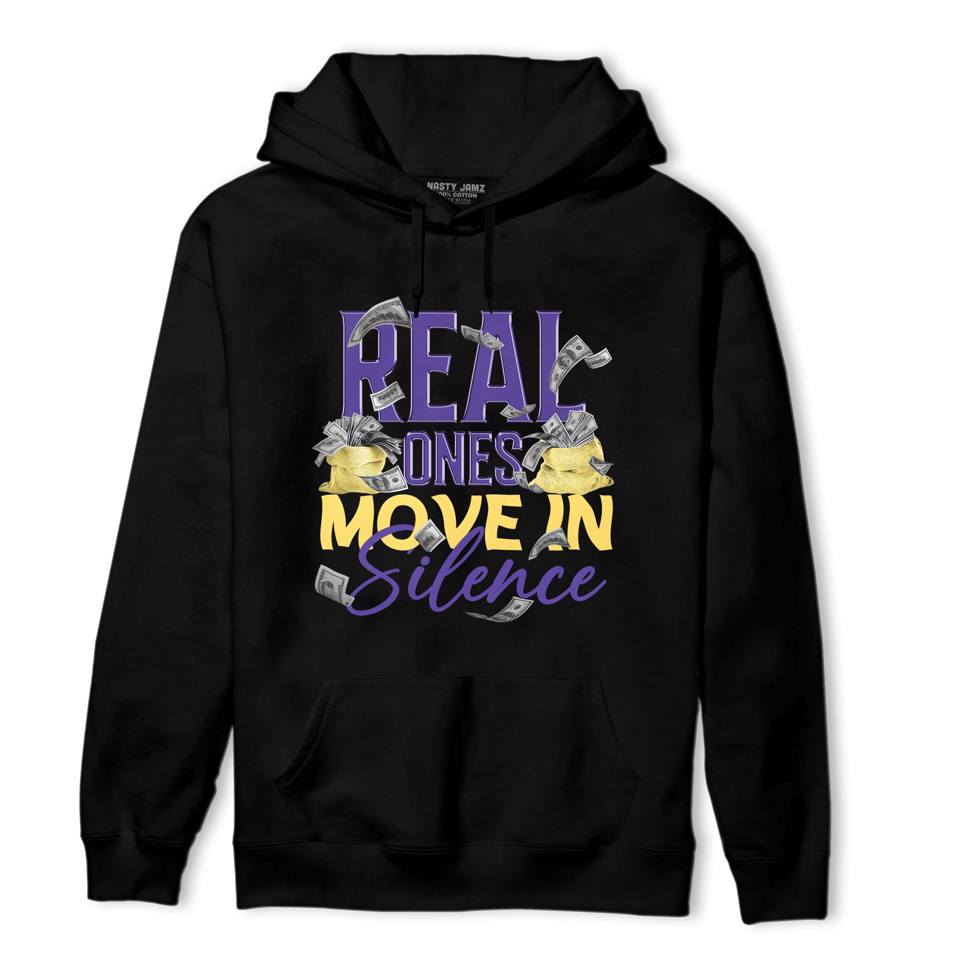Field Purple 12s Hoodie Match Move In Silence Money - NastyJamz
