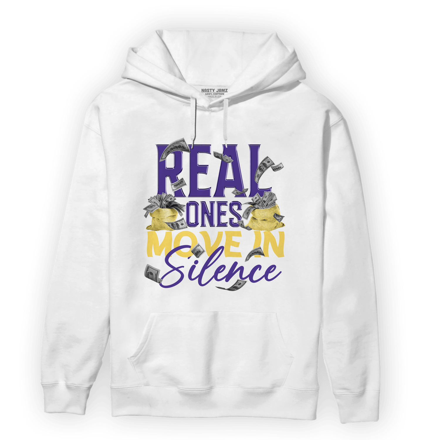 Field Purple 12s Hoodie Match Move In Silence Money - NastyJamz