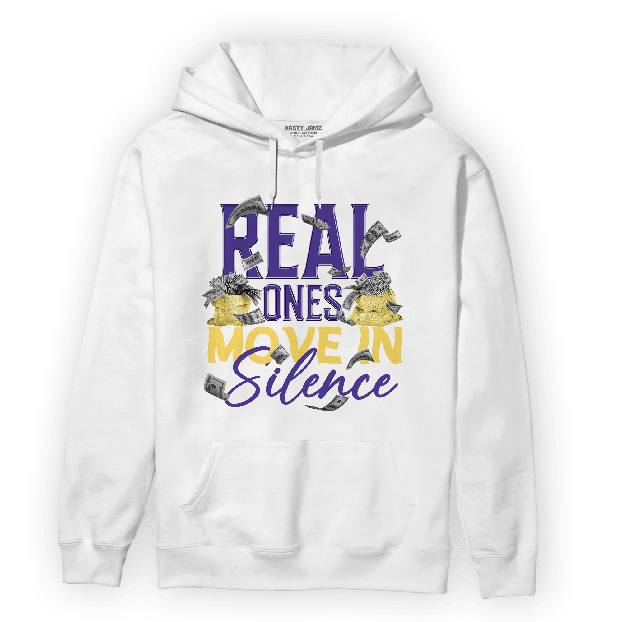 Field Purple 12s Hoodie Match Move In Silence Money - NastyJamz