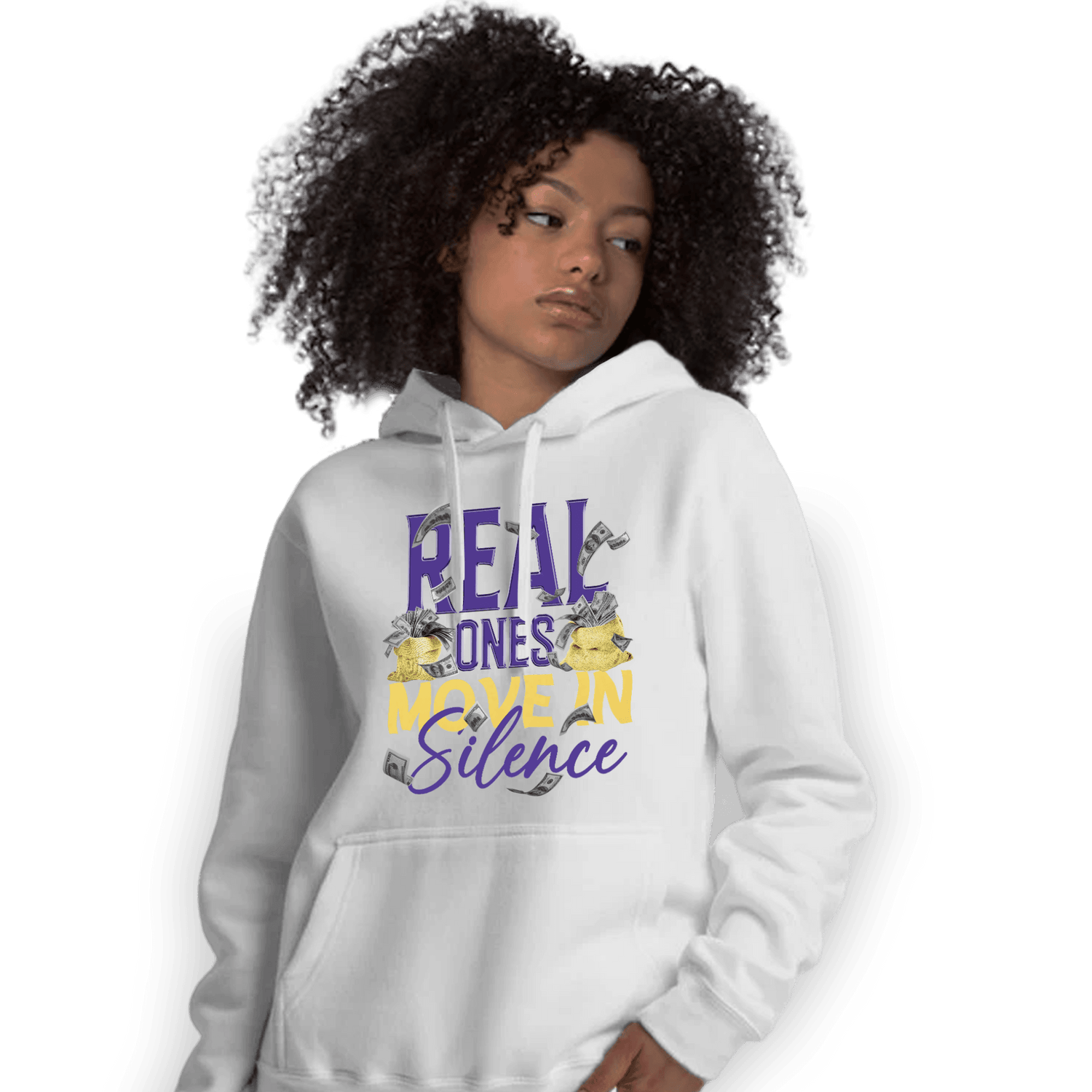 Field Purple 12s Hoodie Match Move In Silence Money - NastyJamz