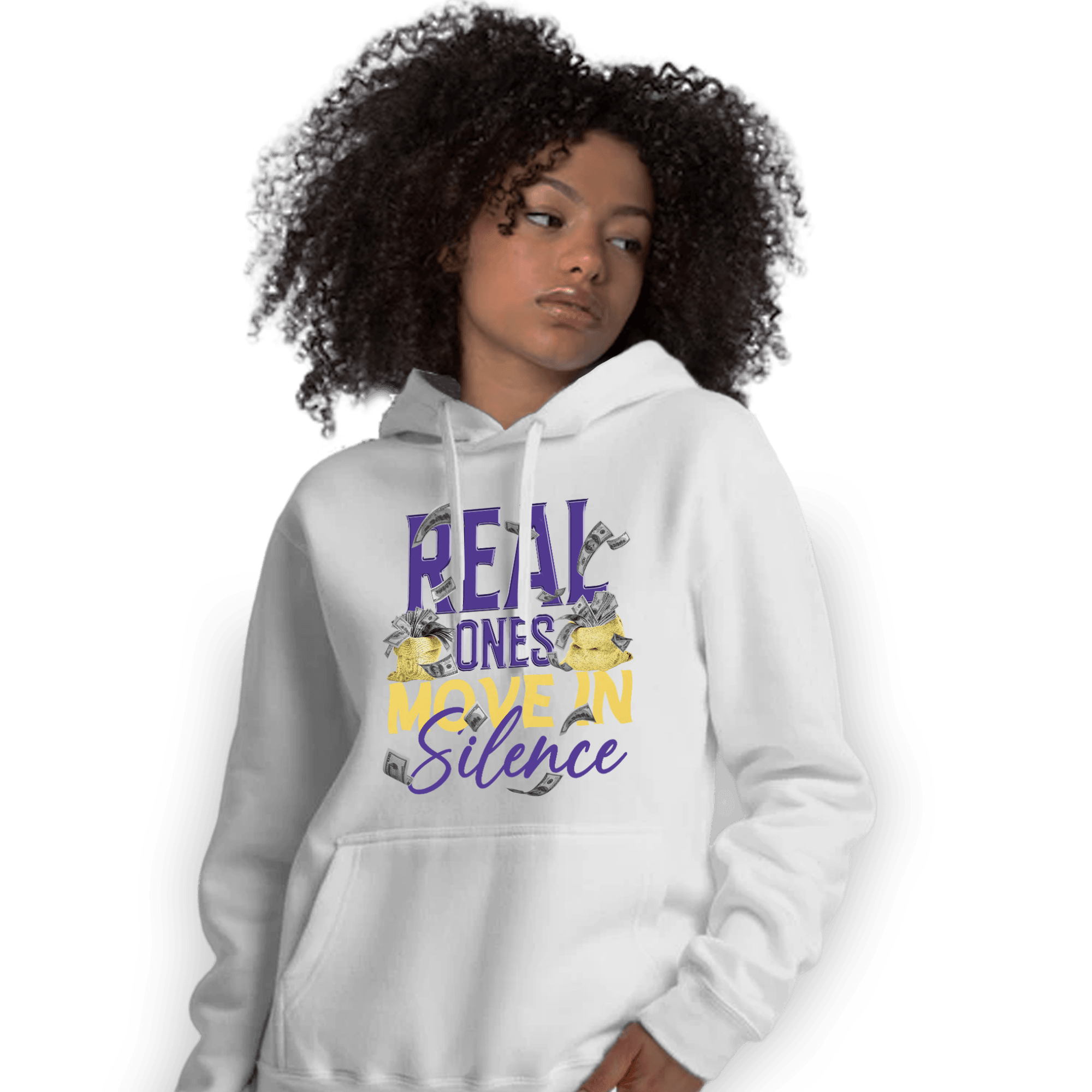 Field Purple 12s Hoodie Match Move In Silence Money - NastyJamz