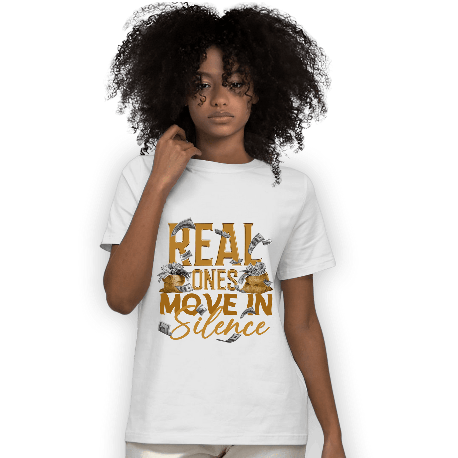 Wheat 13s T Shirt Match Move In Silence Money - NastyJamz