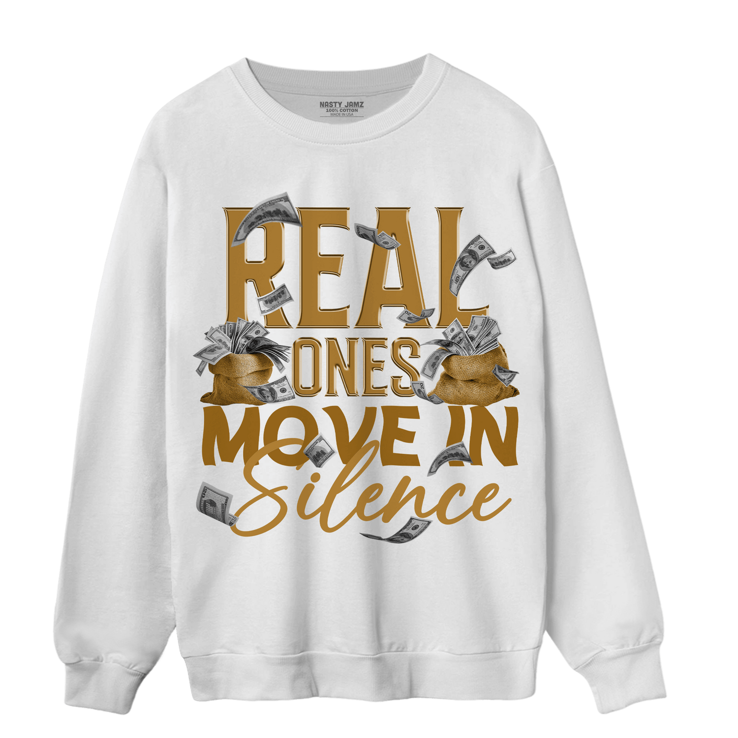 Wheat 13s Sweatshirt Match Move In Silence Money - NastyJamz