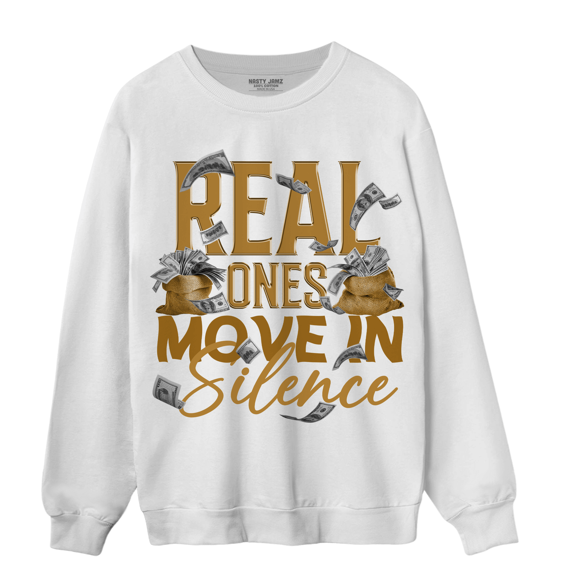 Wheat 13s Sweatshirt Match Move In Silence Money - NastyJamz