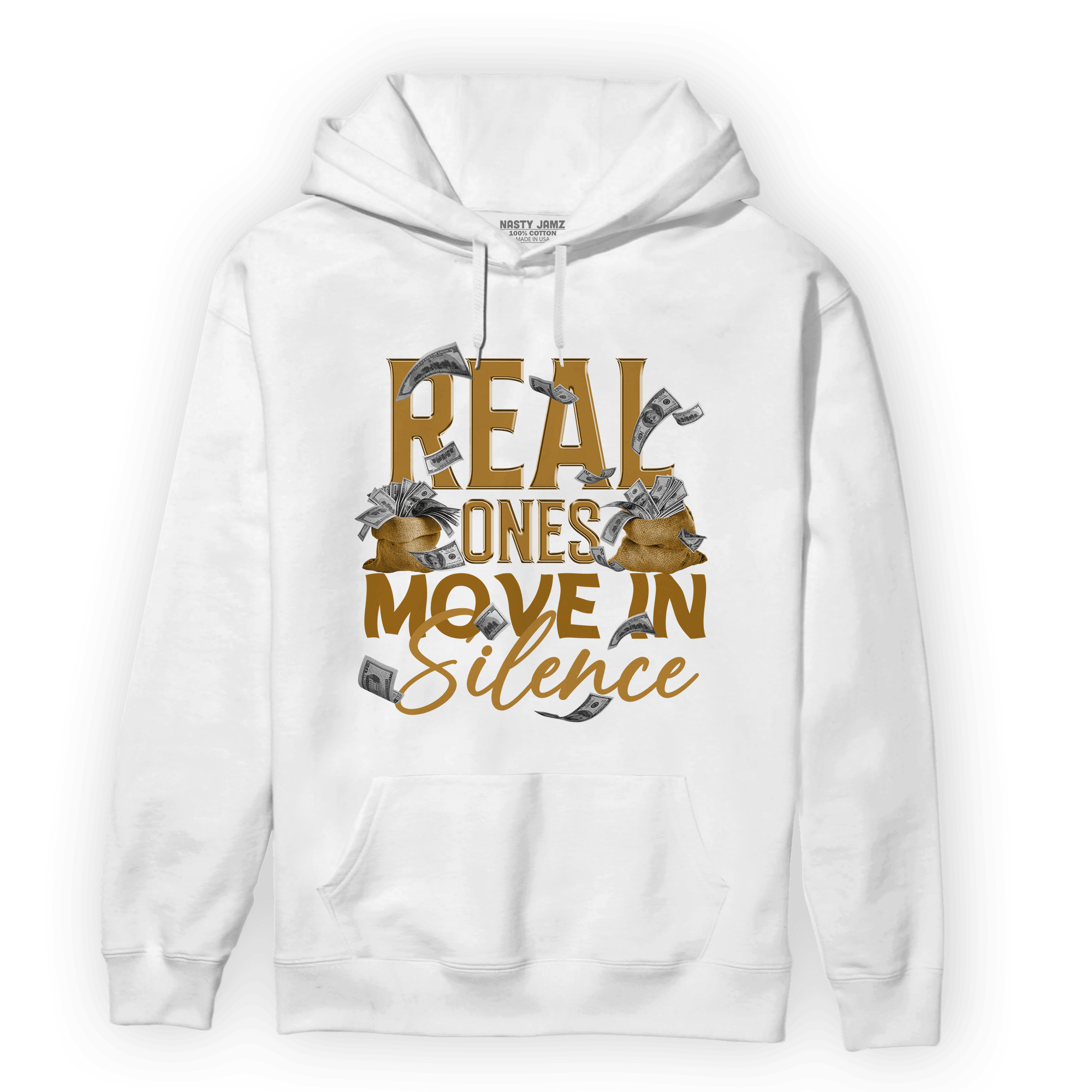 Wheat 13s Hoodie Match Move In Silence Money - NastyJamz